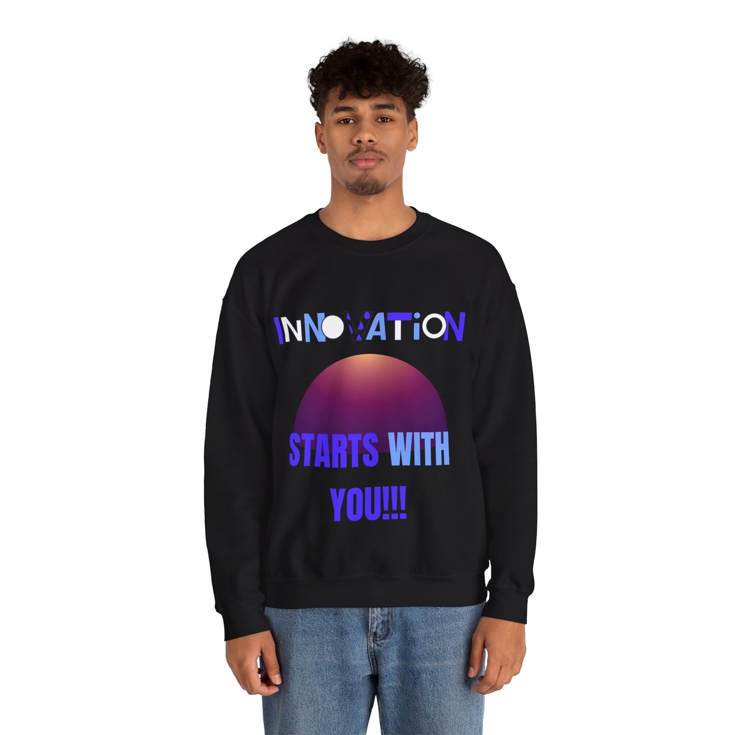 Innovation Starts With You Unisex Crewneck Sweatshirt Gym Clothing Sweat Shirt