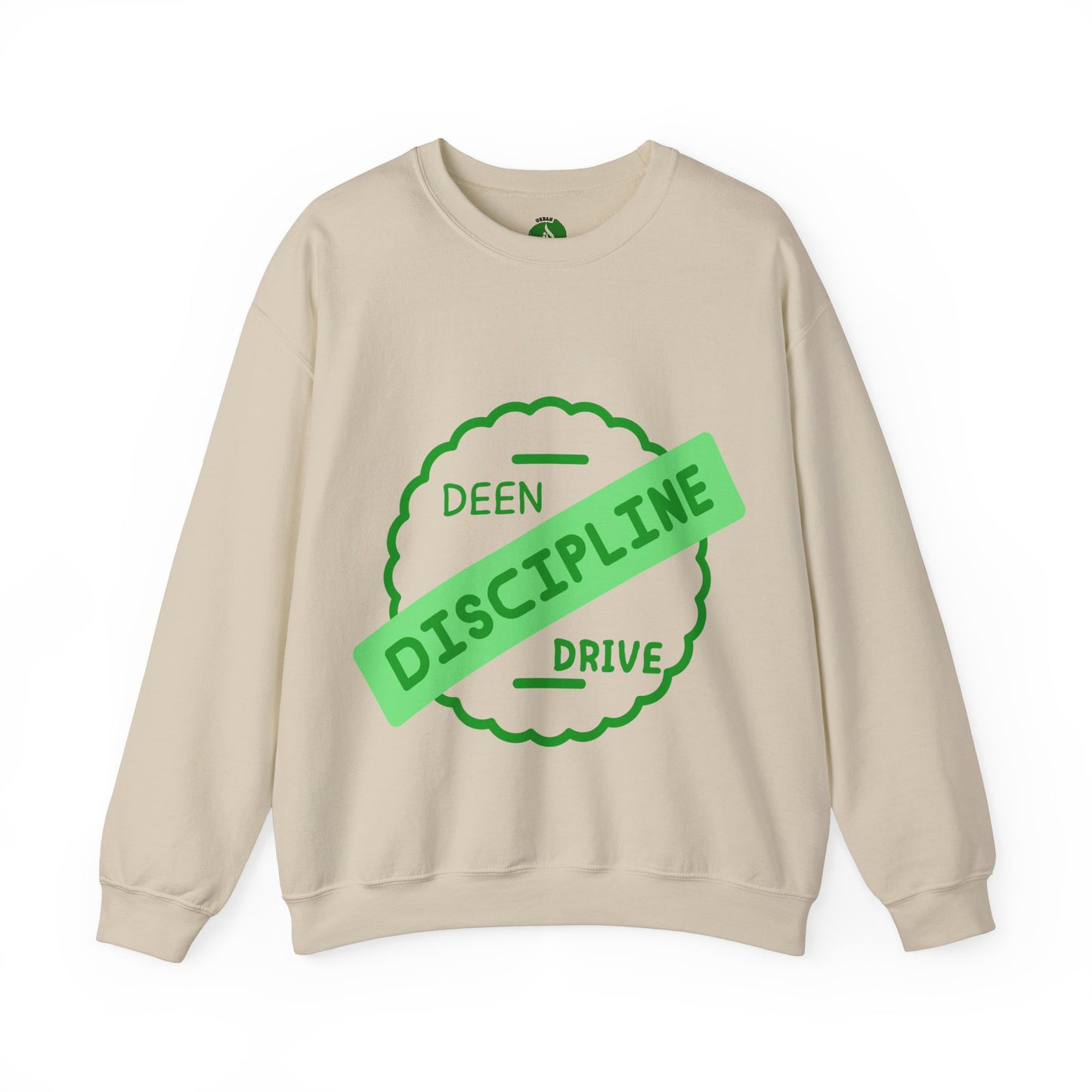 Motivational Crewneck Sweatshirt - Discipline & Drive Muslim Youth Fashion Sweat Shirt