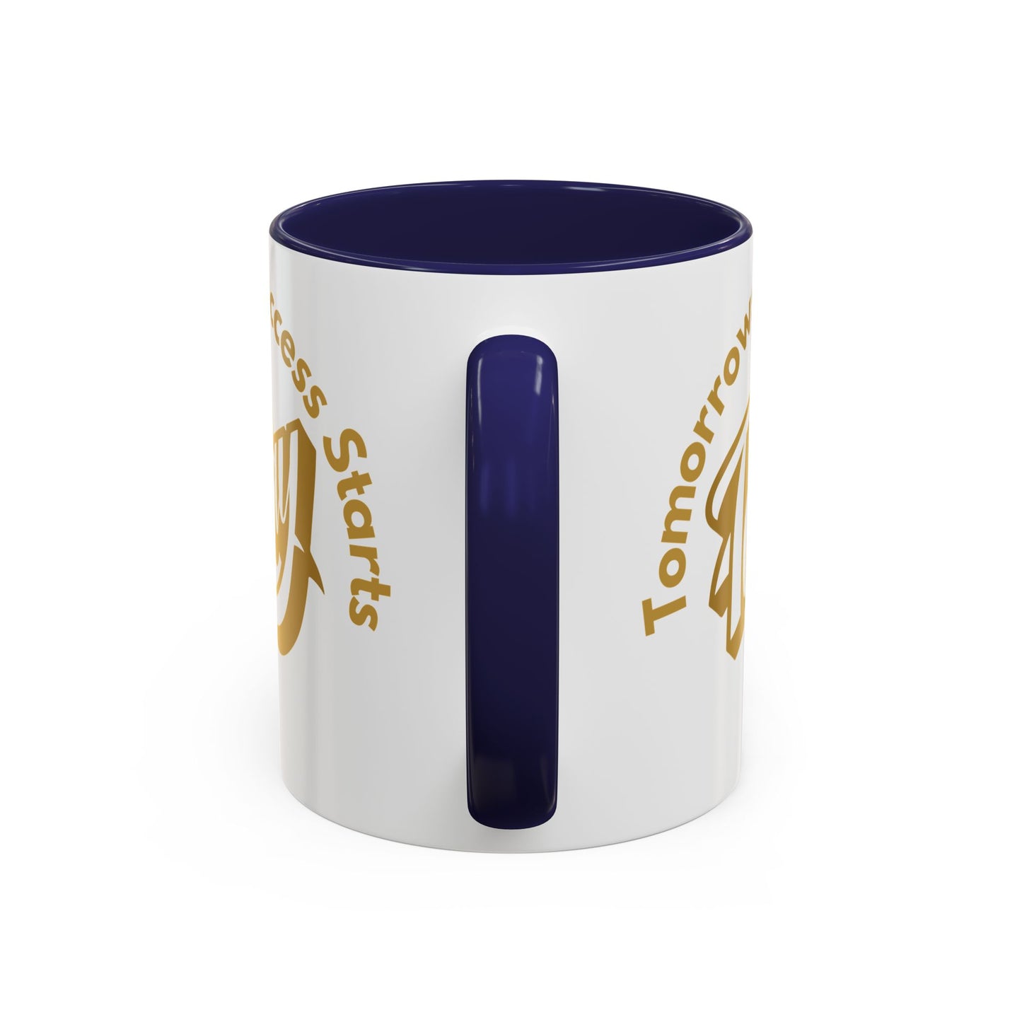 Inspirational Accent Coffee Mug - "Tomorrow's Success Starts Today" - Motivational Gift for Coffee Lovers Gym Motivation Mug