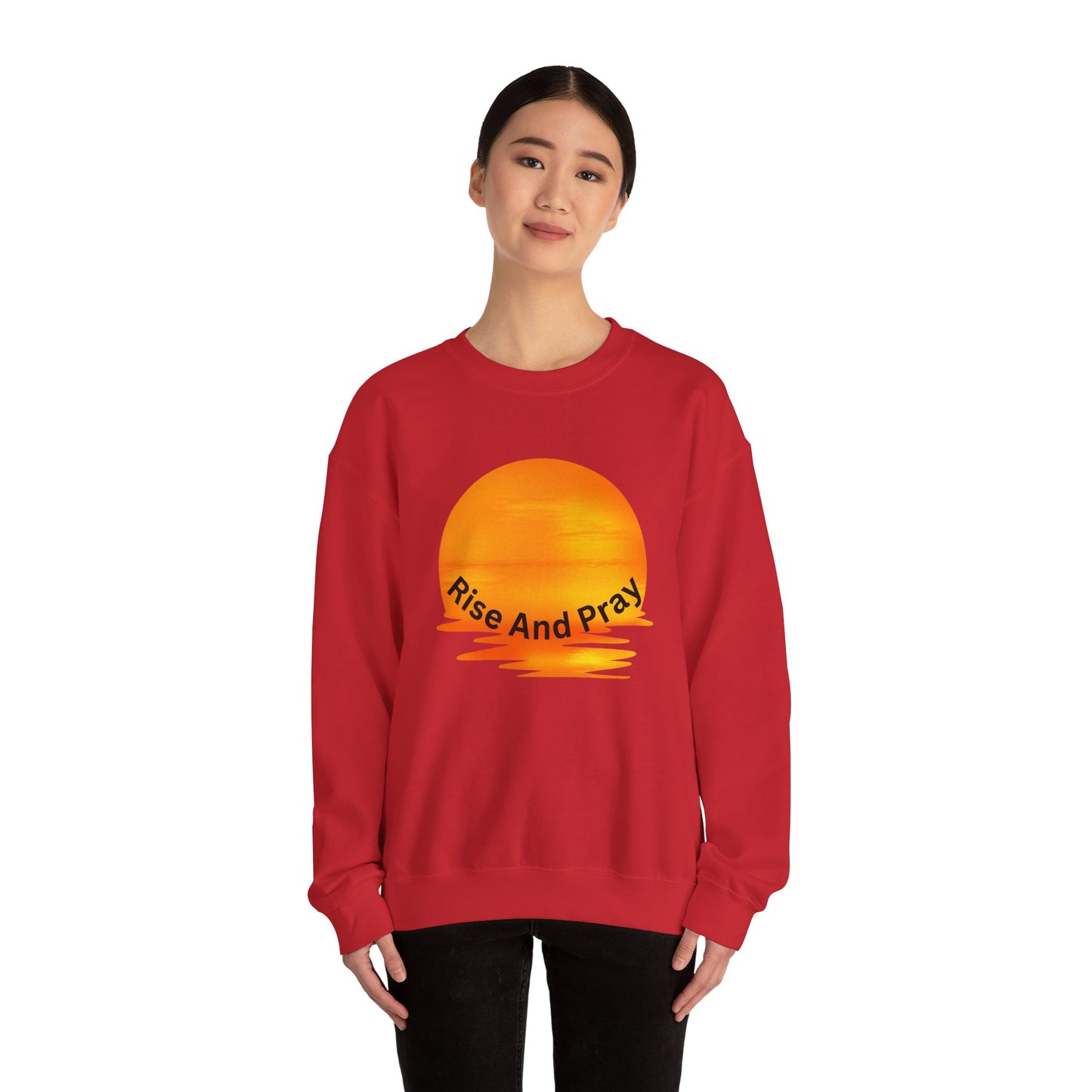 Rise And Pray Unisex Crewneck Sweatshirt - Cozy Spiritual Vibe Muslim Street Wear