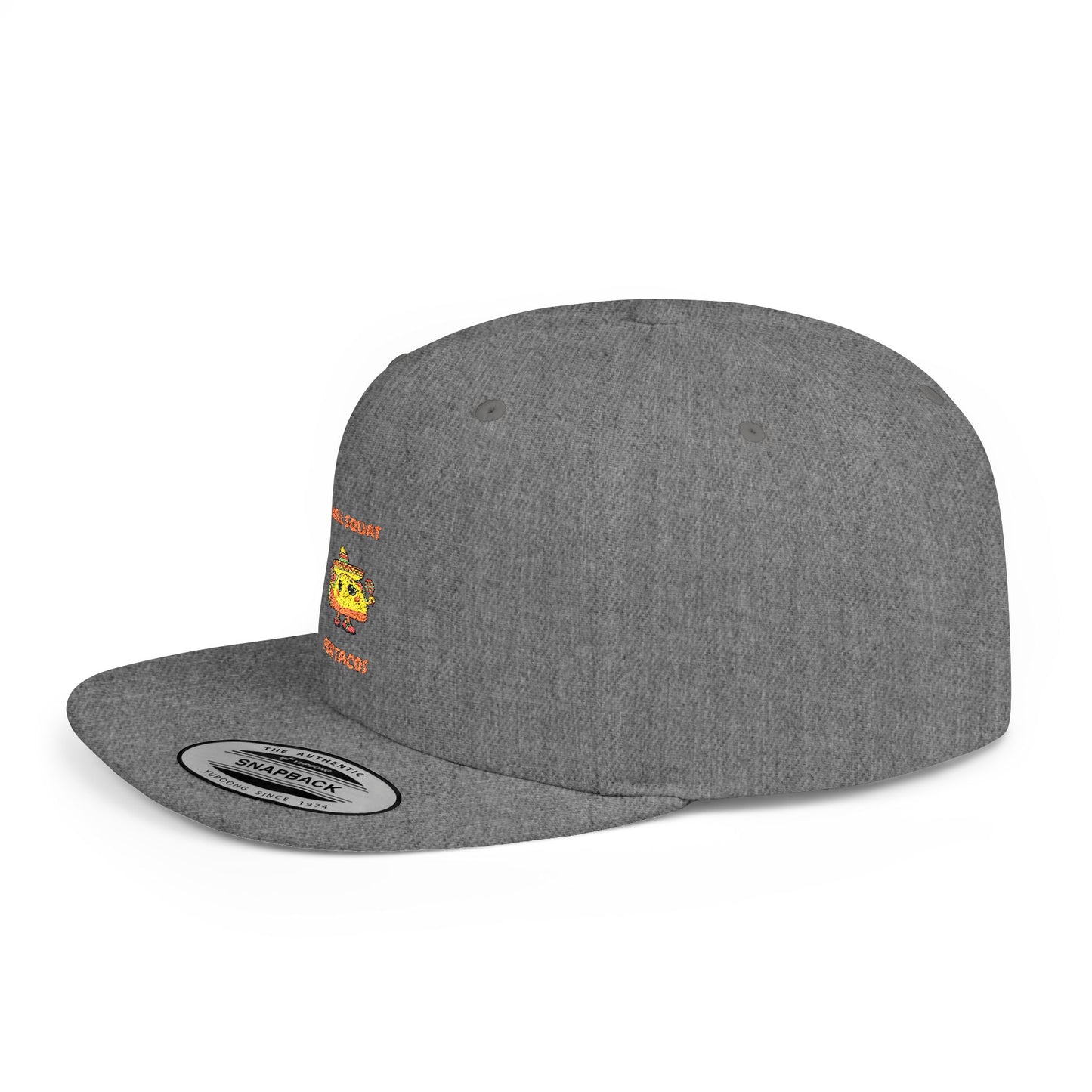 Funny Gym Snapback Hat - 'Will Squat for Tacos' Humour Joke Gym Cap