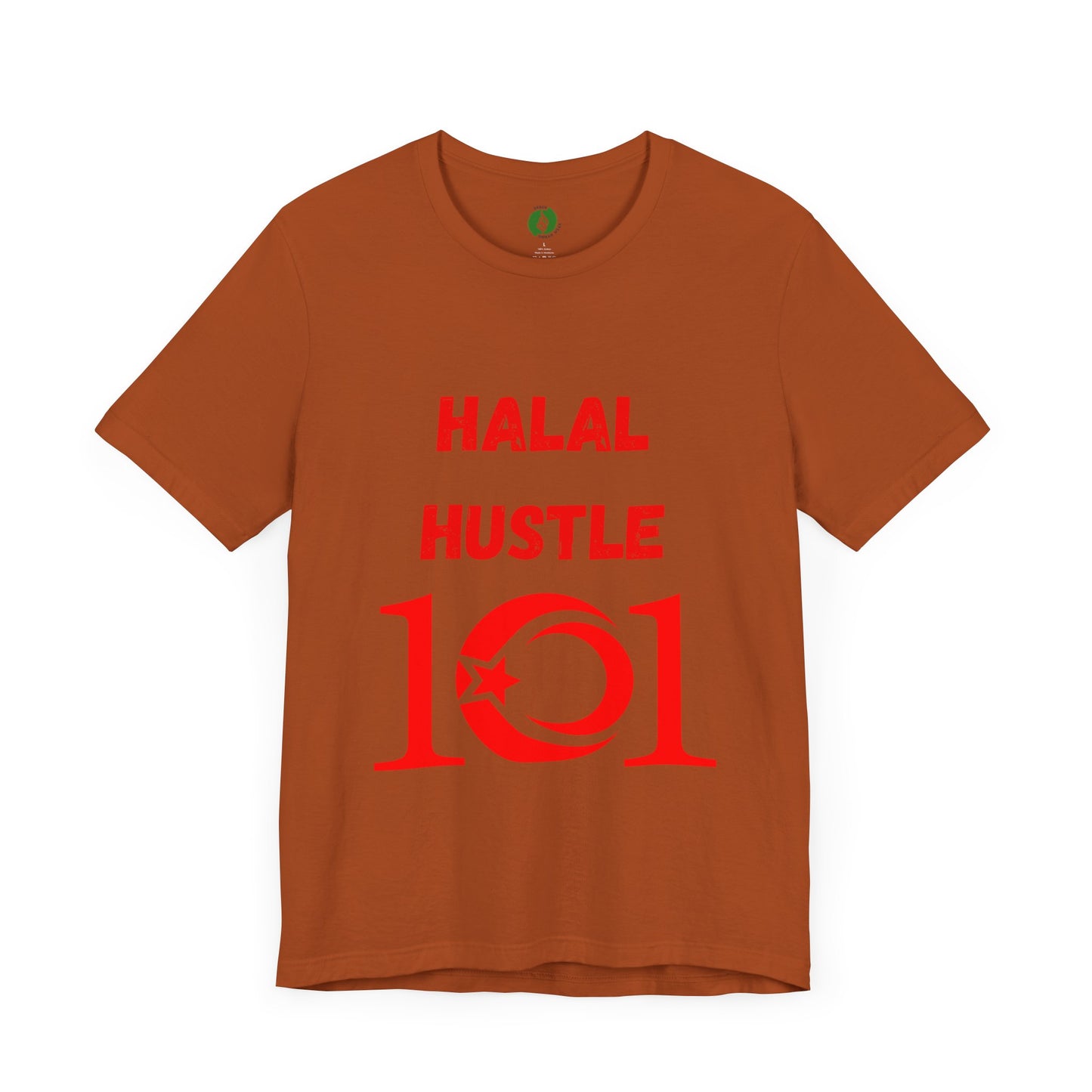 Halal Hustle 101 Unisex Tee - Motivational Short Sleeve Shirt Muslim Gym Clothing T Shirt