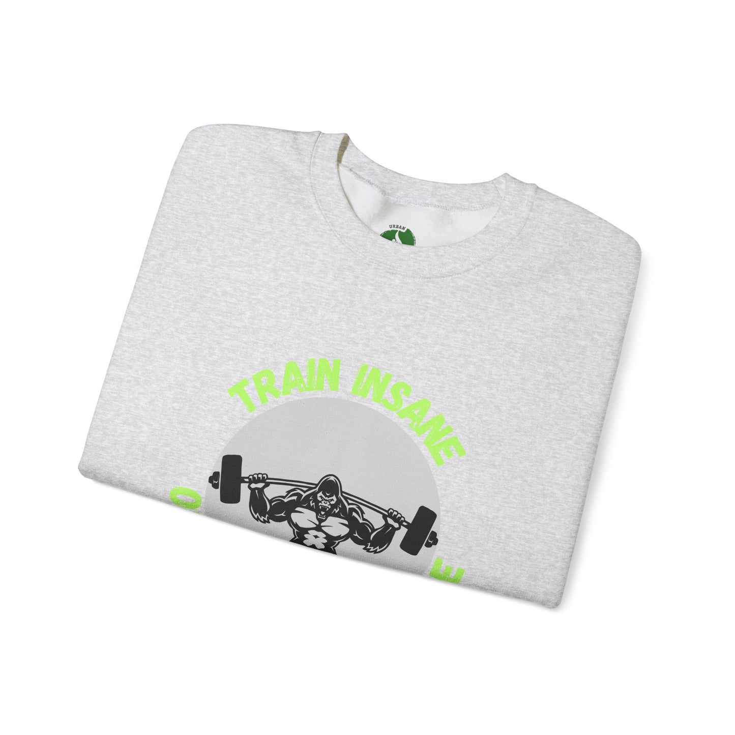 Train Insane Gym Sweatshirt - Unisex Heavy Blend Crewneck Humour Joke Clothing