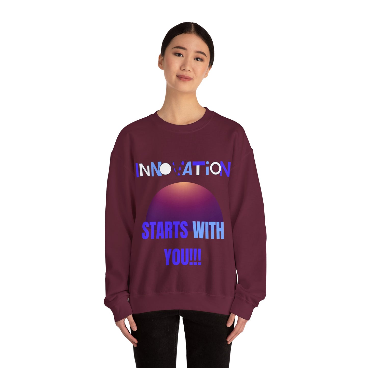 Innovation Starts With You Unisex Crewneck Sweatshirt Gym Clothing Sweat Shirt