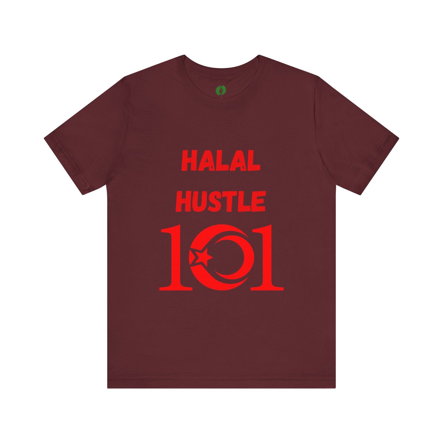 Halal Hustle 101 Unisex Tee - Motivational Short Sleeve Shirt Muslim Gym Clothing T Shirt