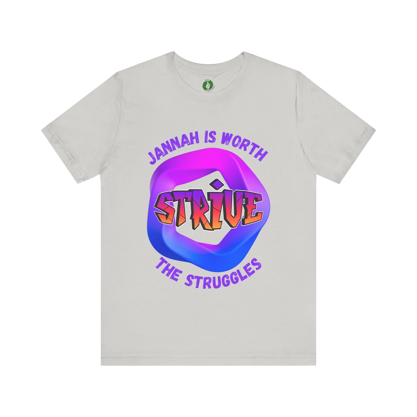 Inspirational Unisex Jersey Tee - 'Jannah is Worth the Struggles' Muslim Fashion Clothing