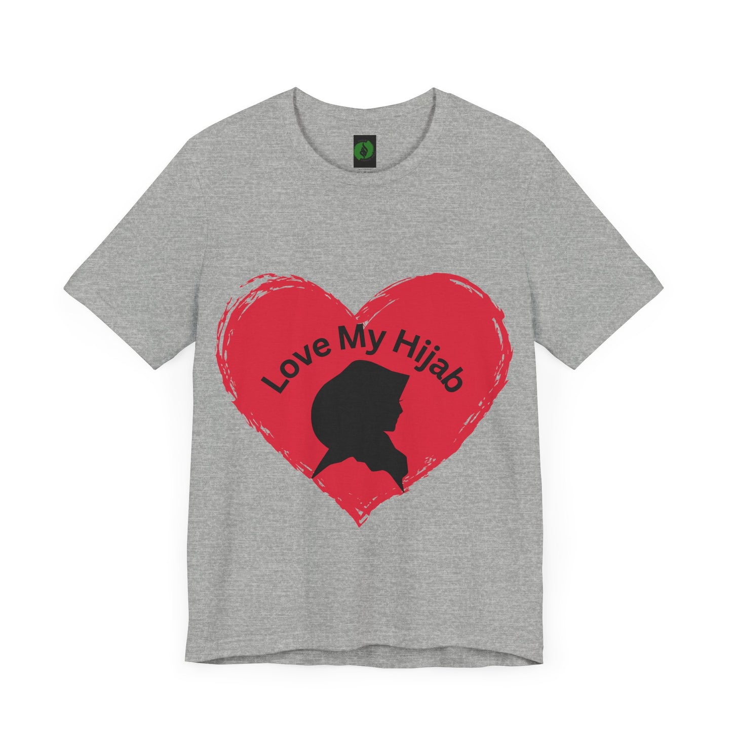 Love My Hijab Unisex Tee - Heart Design, Perfect for Everyday Wear Islamic Women Clothing