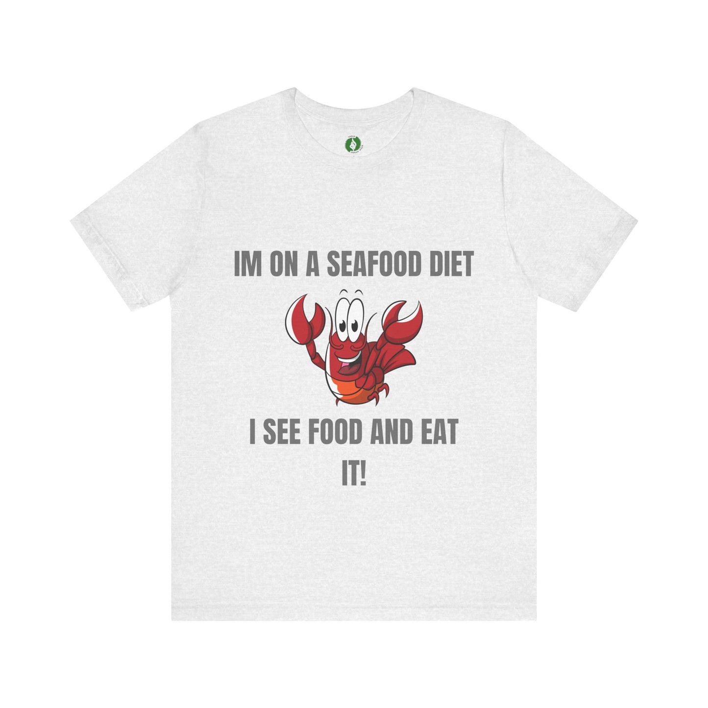 Funny Seafood Diet T-Shirt – Unisex Jersey Tee with Lobster Graphic Humour Joke Clothing