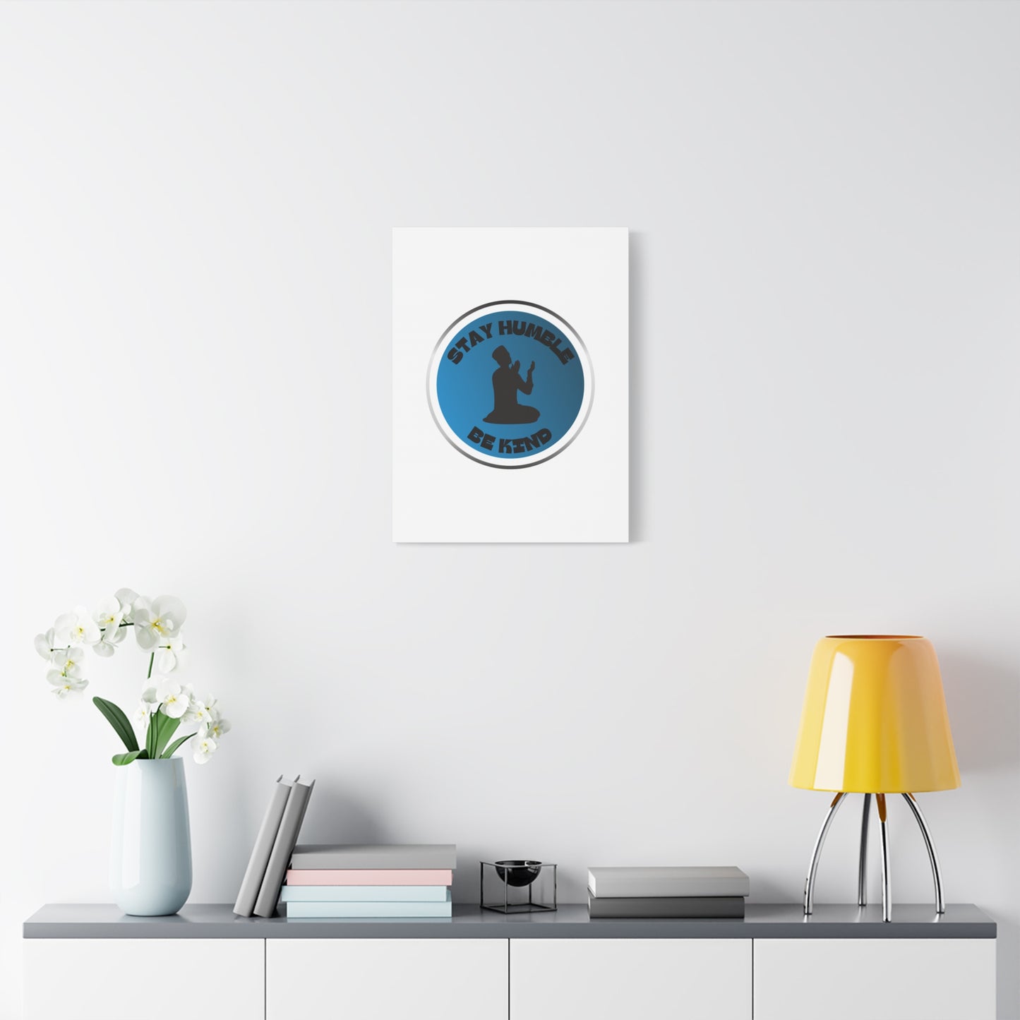 Inspirational Wall Art - "Stay Humble, Be Kind" Motif on Matte Canvas Islamic Art Work