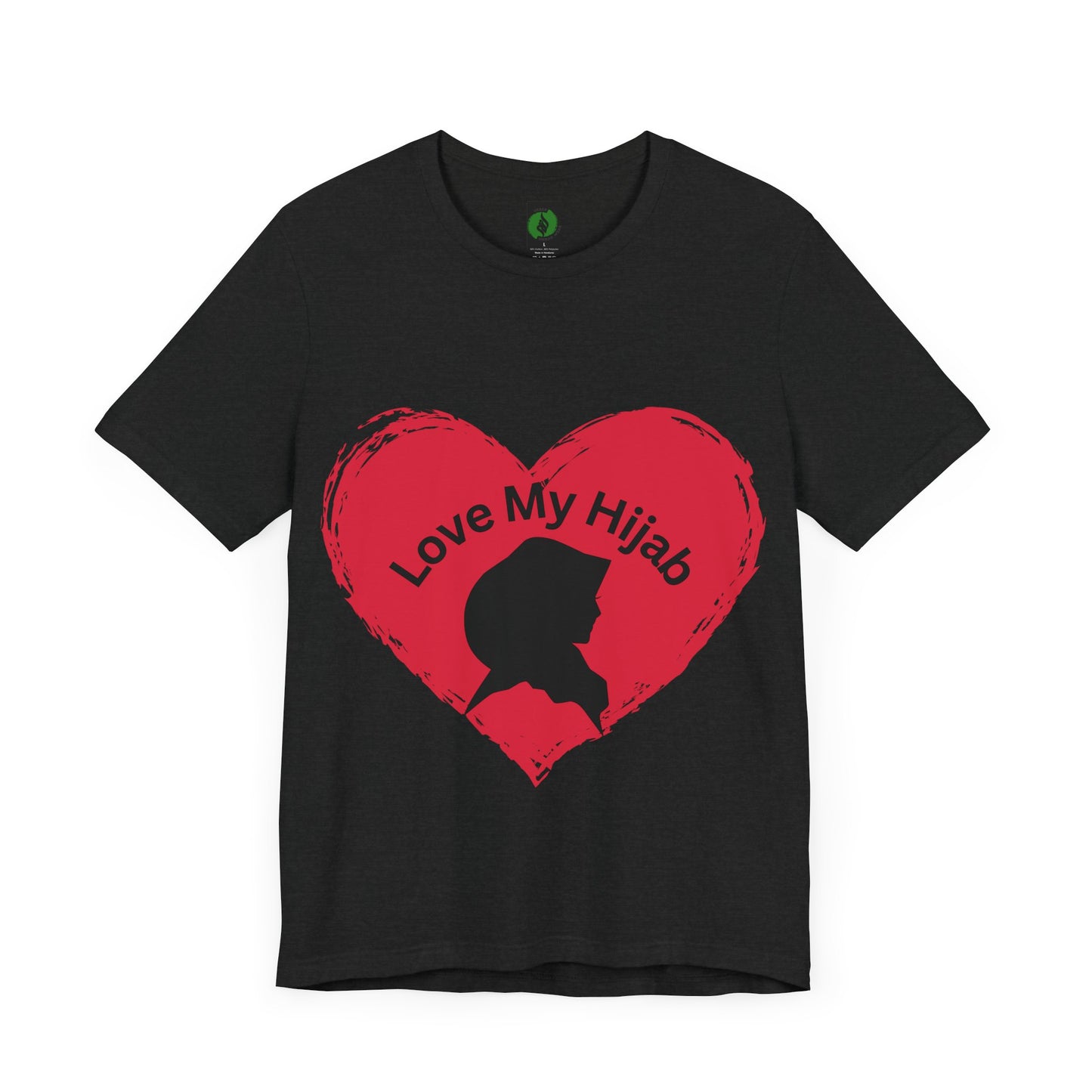 Love My Hijab Unisex Tee - Heart Design, Perfect for Everyday Wear Islamic Women Clothing