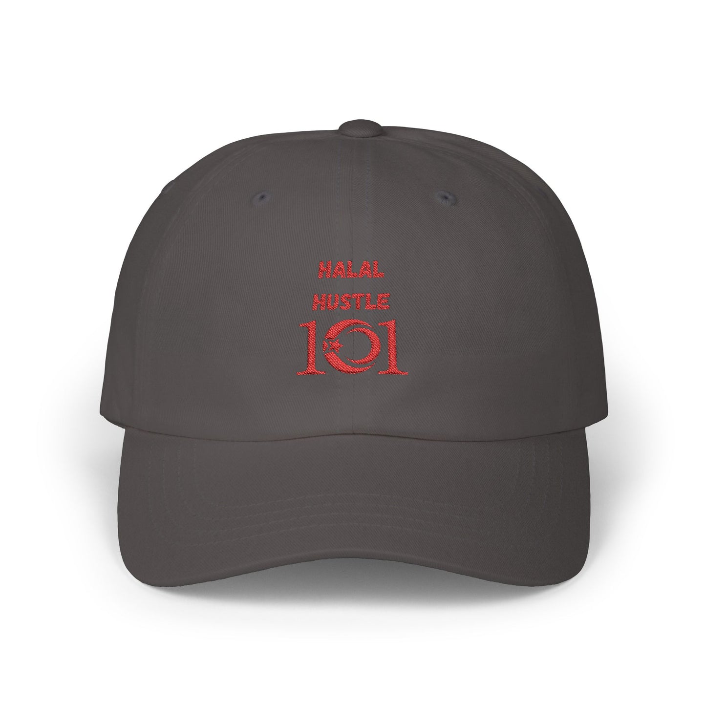 Halal Hustle Classic Dad Cap - Stylish White Cap for Everyday Wear Muslim Streetwear Hat