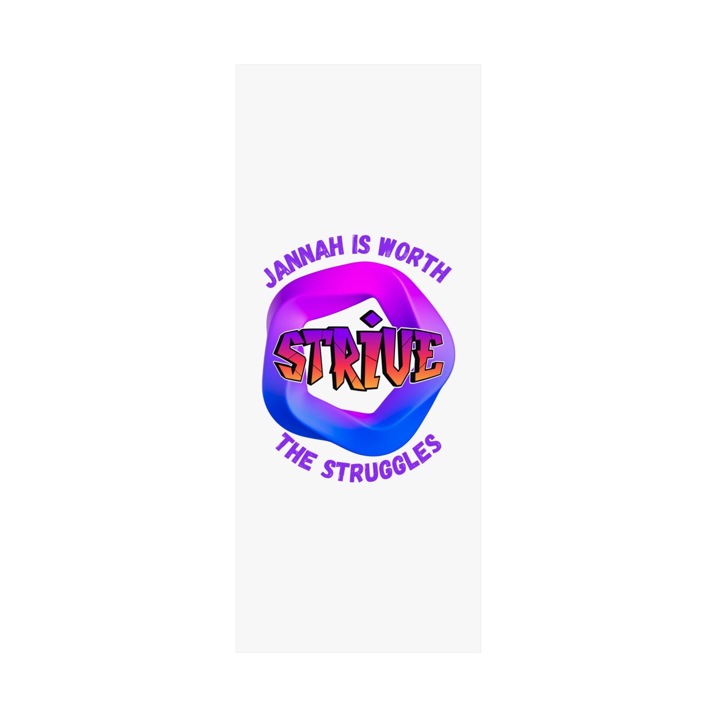 Motivational Vertical Poster - 'Jannah is Worth The Struggles' Muslim Islamic Accessories
