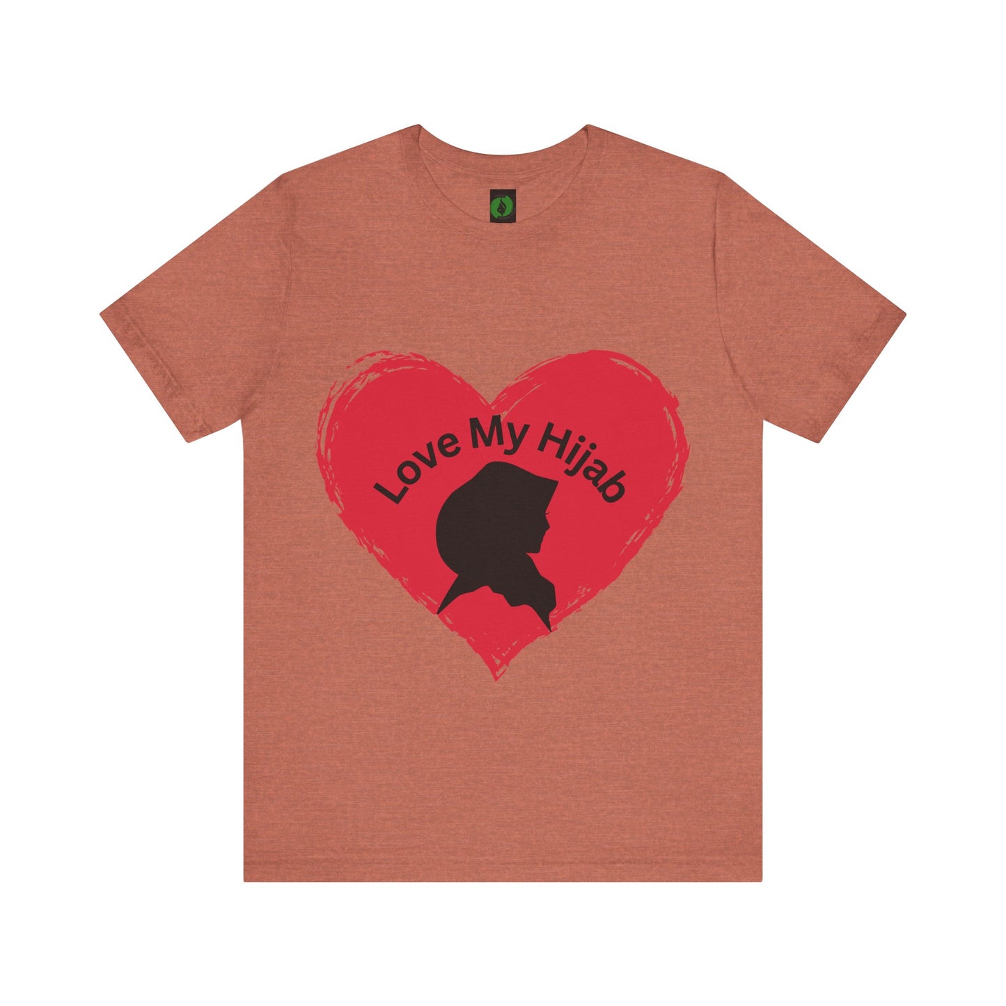 Love My Hijab Unisex Tee - Heart Design, Perfect for Everyday Wear Islamic Women Clothing