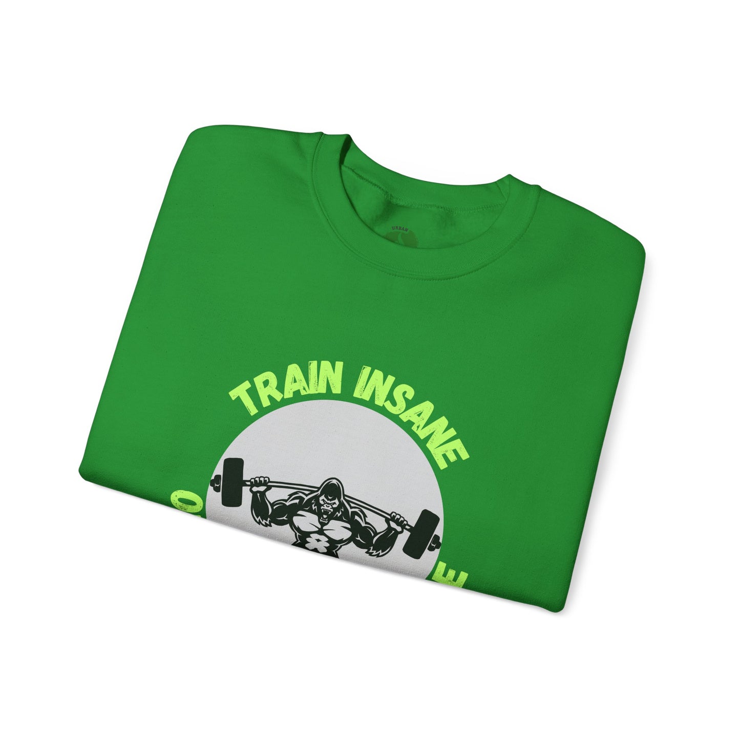 Train Insane Gym Sweatshirt - Unisex Heavy Blend Crewneck Humour Joke Clothing