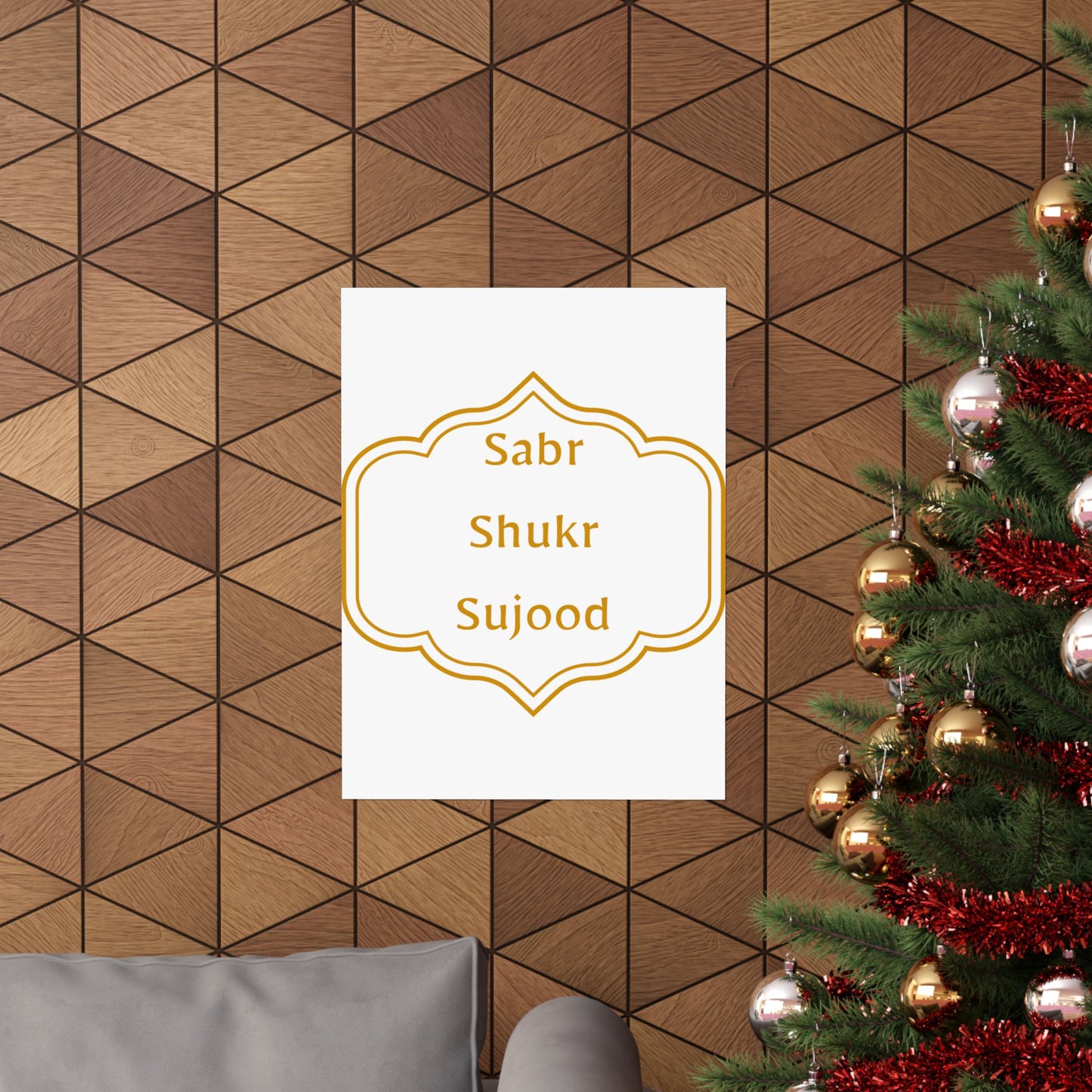 Inspirational Matte Poster - 'Sabr, Shukr, Sujood' Wall Art for Mindfulness & Motivation Islamic Artwork