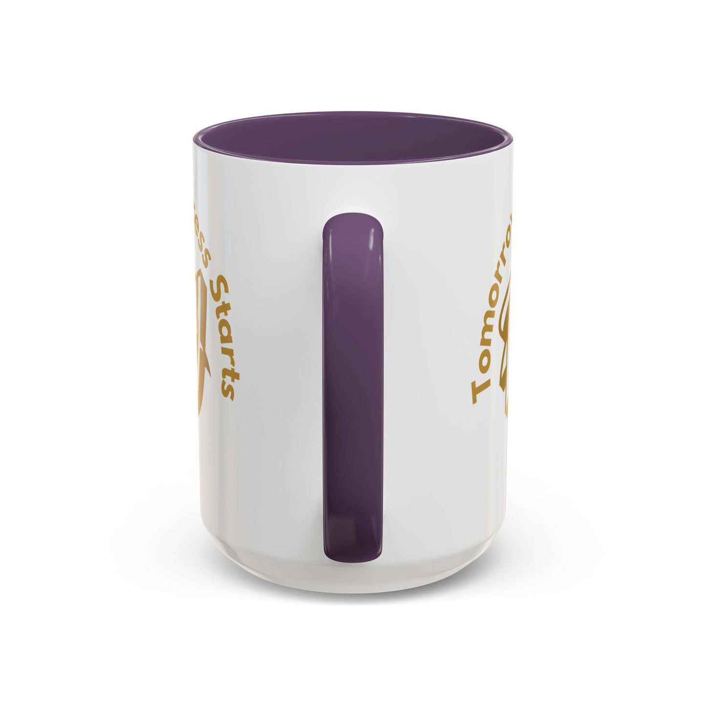 Inspirational Accent Coffee Mug - "Tomorrow's Success Starts Today" - Motivational Gift for Coffee Lovers Gym Motivation Mug