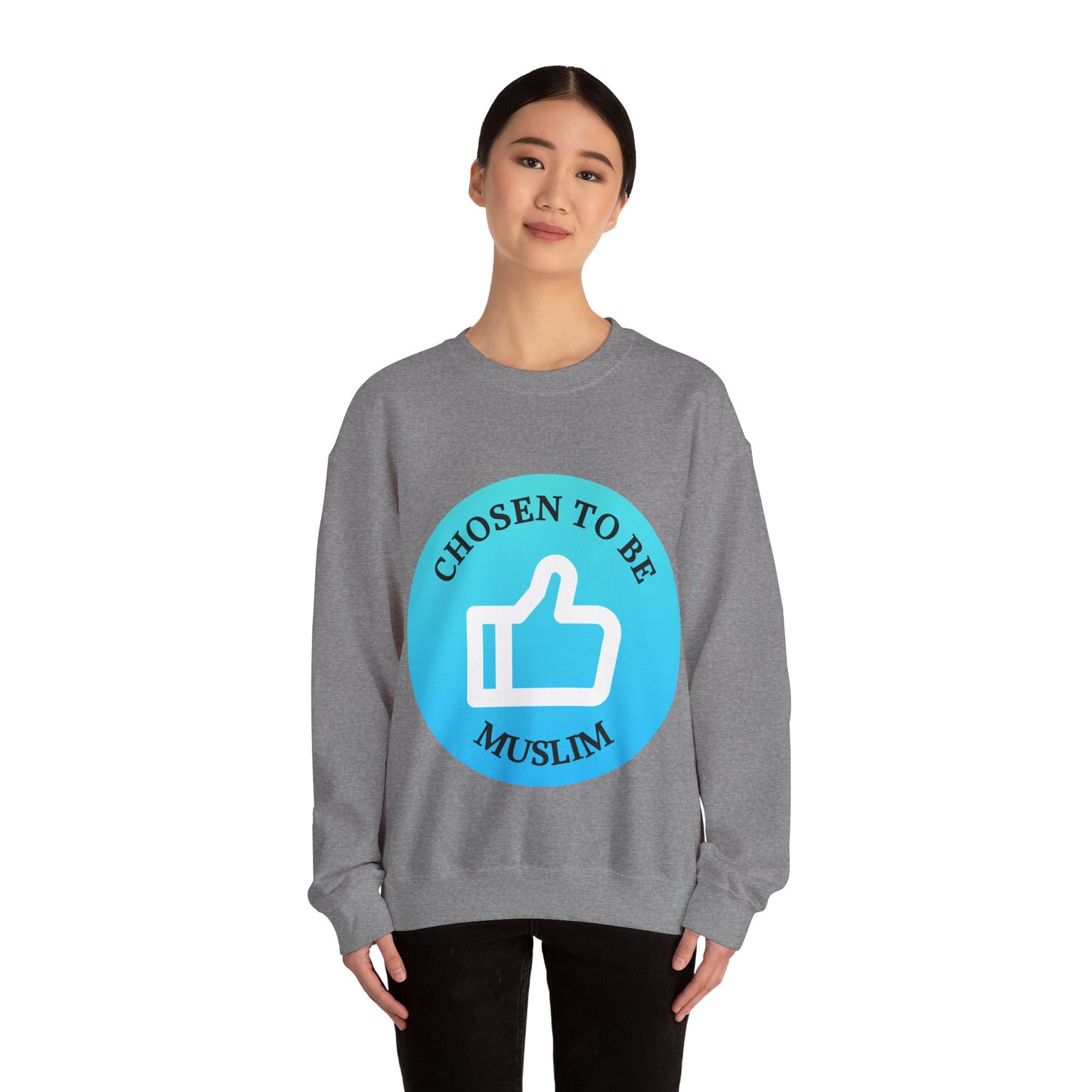 Chosen to Be Muslim Crewneck Sweatshirt - Unisex Heavy Blend Islamic Streetwear Sweat Shirt