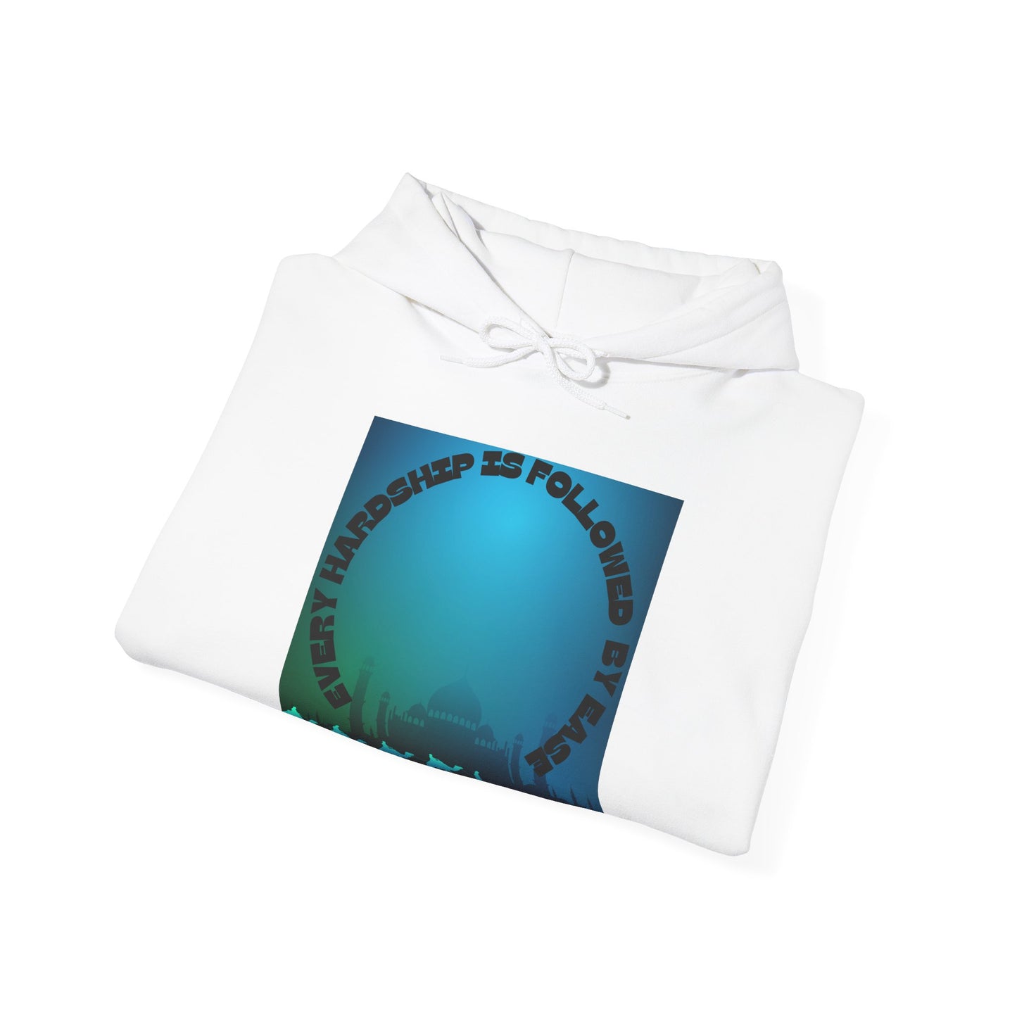 Chill Vibes Unisex Heavy Blend™ Hoodie - "Happiness is Followed by Peace" Design Muslim Clothing Fashion