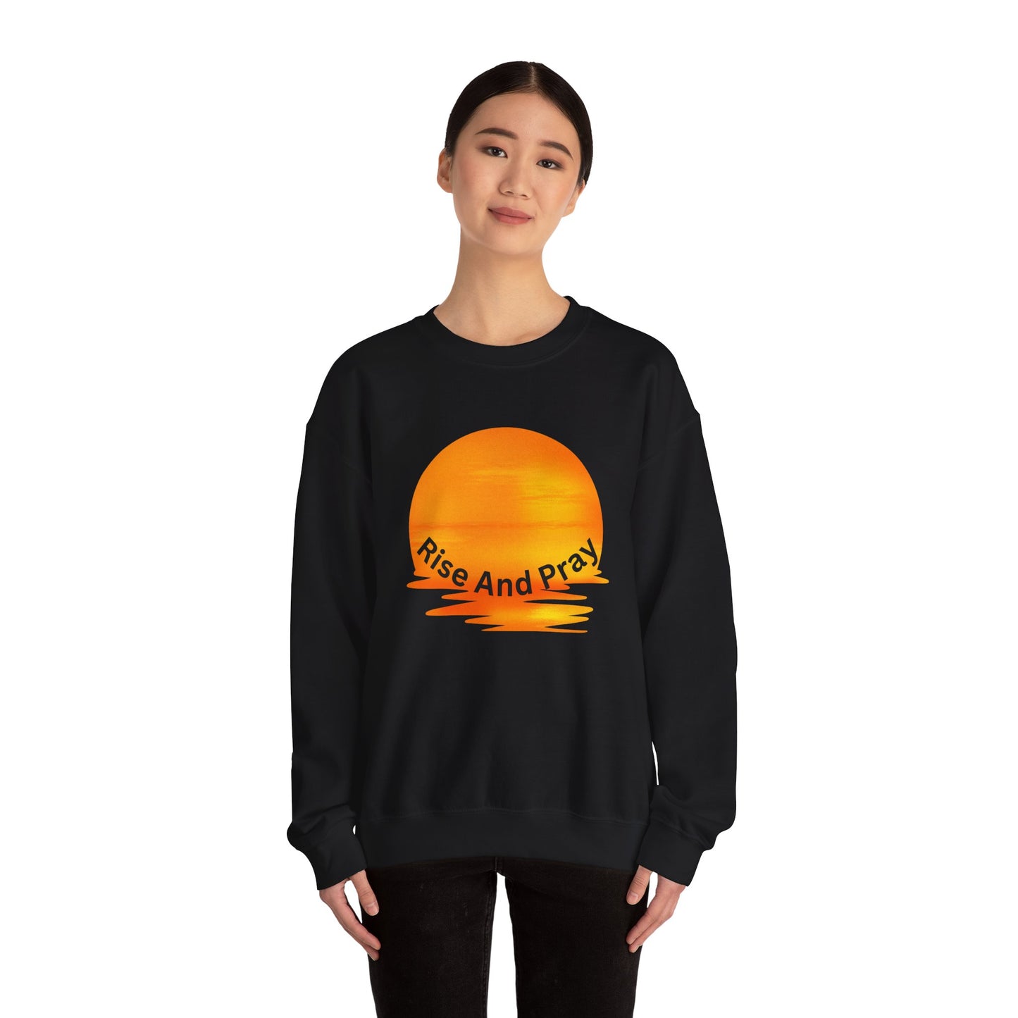 Rise And Pray Unisex Crewneck Sweatshirt - Cozy Spiritual Vibe Muslim Street Wear