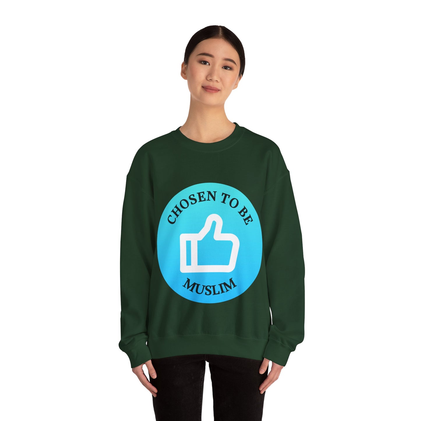 Chosen to Be Muslim Crewneck Sweatshirt - Unisex Heavy Blend Islamic Streetwear Sweat Shirt