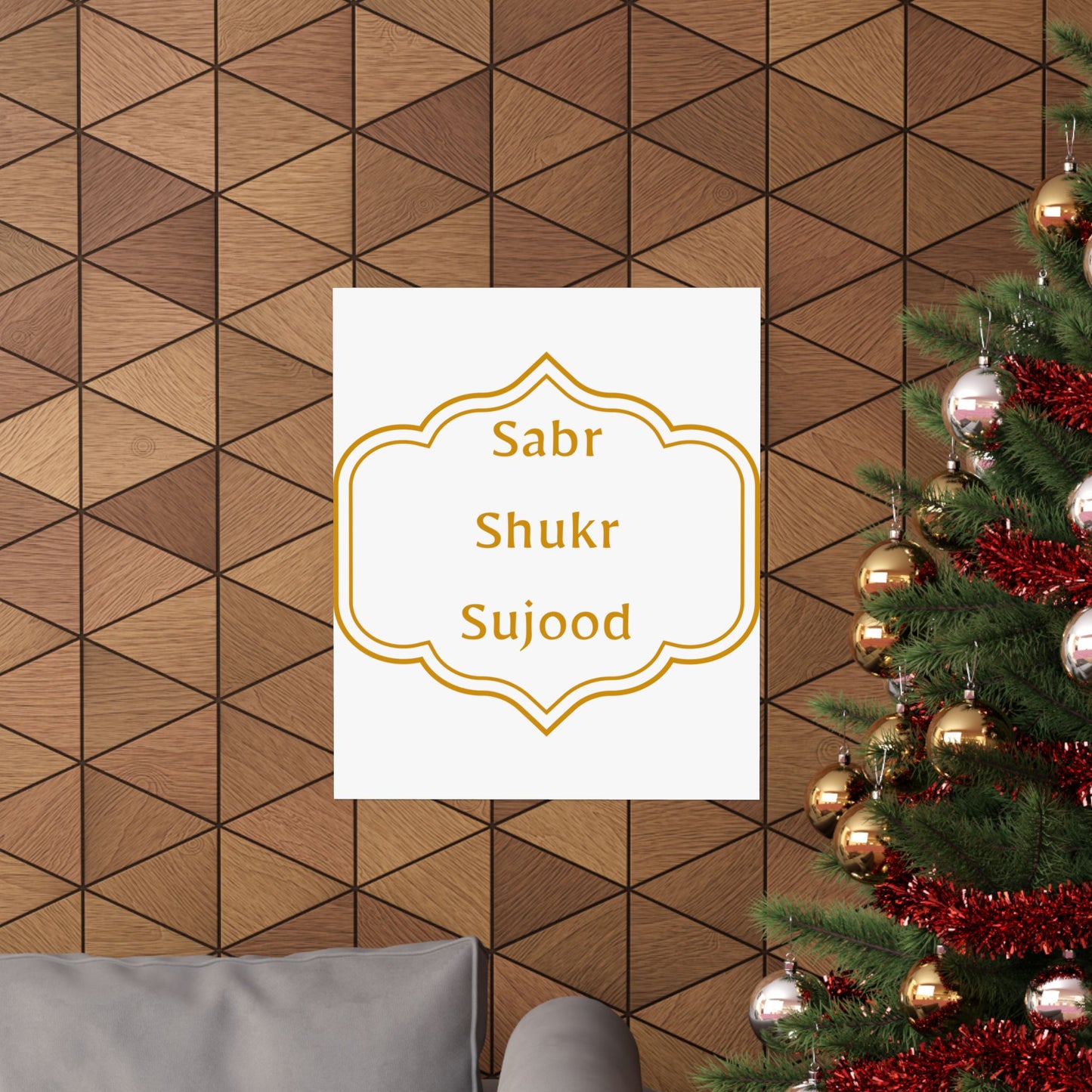 Inspirational Matte Poster - 'Sabr, Shukr, Sujood' Wall Art for Mindfulness & Motivation Islamic Artwork