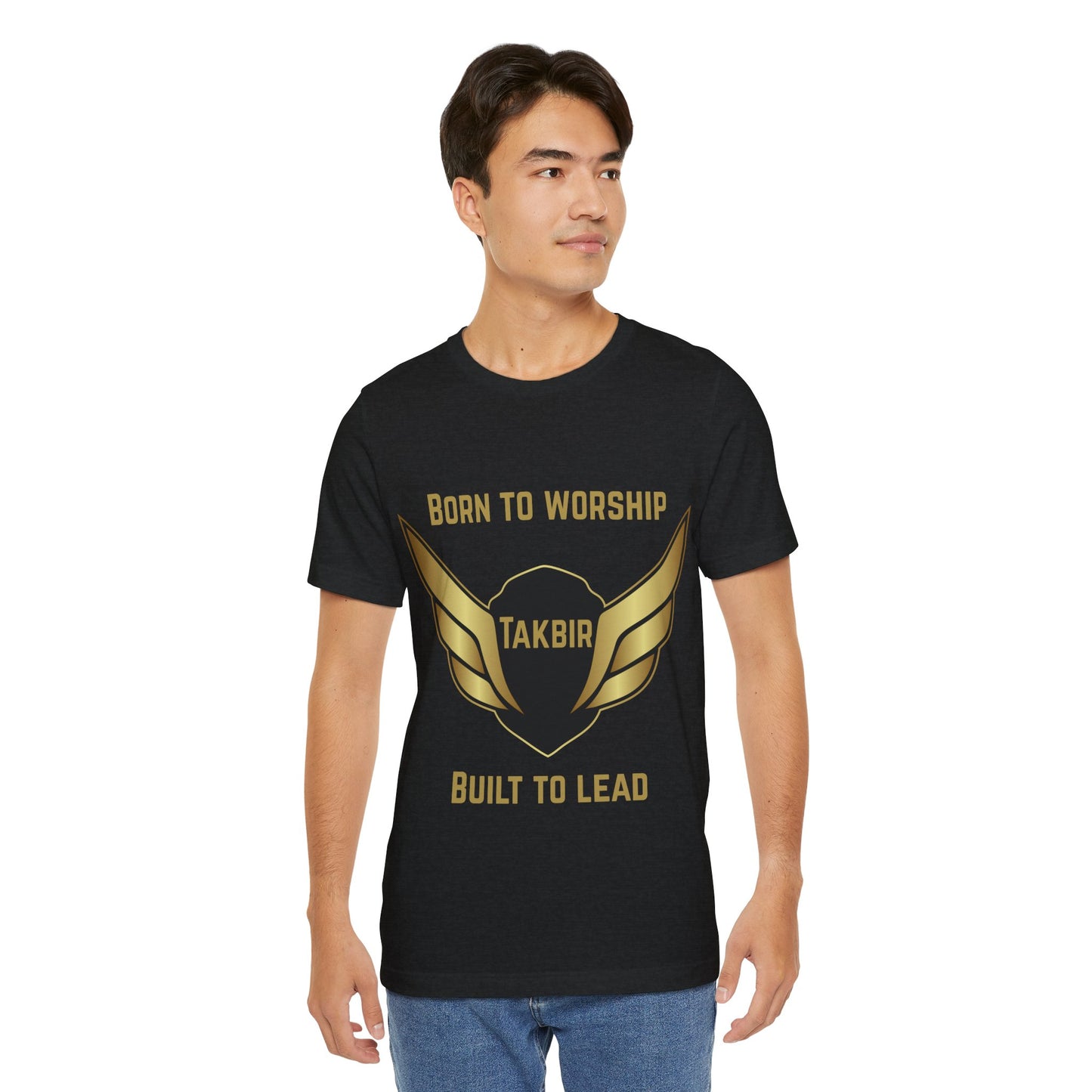 Inspirational Unisex Short Sleeve Tee - 'Born to Worship' Muslim Streetwear Fashion T Shirt