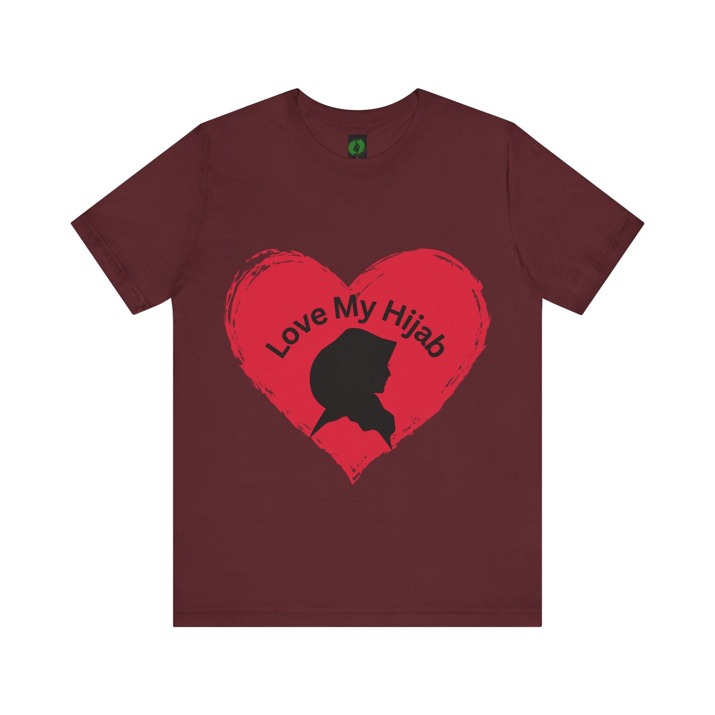 Love My Hijab Unisex Tee - Heart Design, Perfect for Everyday Wear Islamic Women Clothing