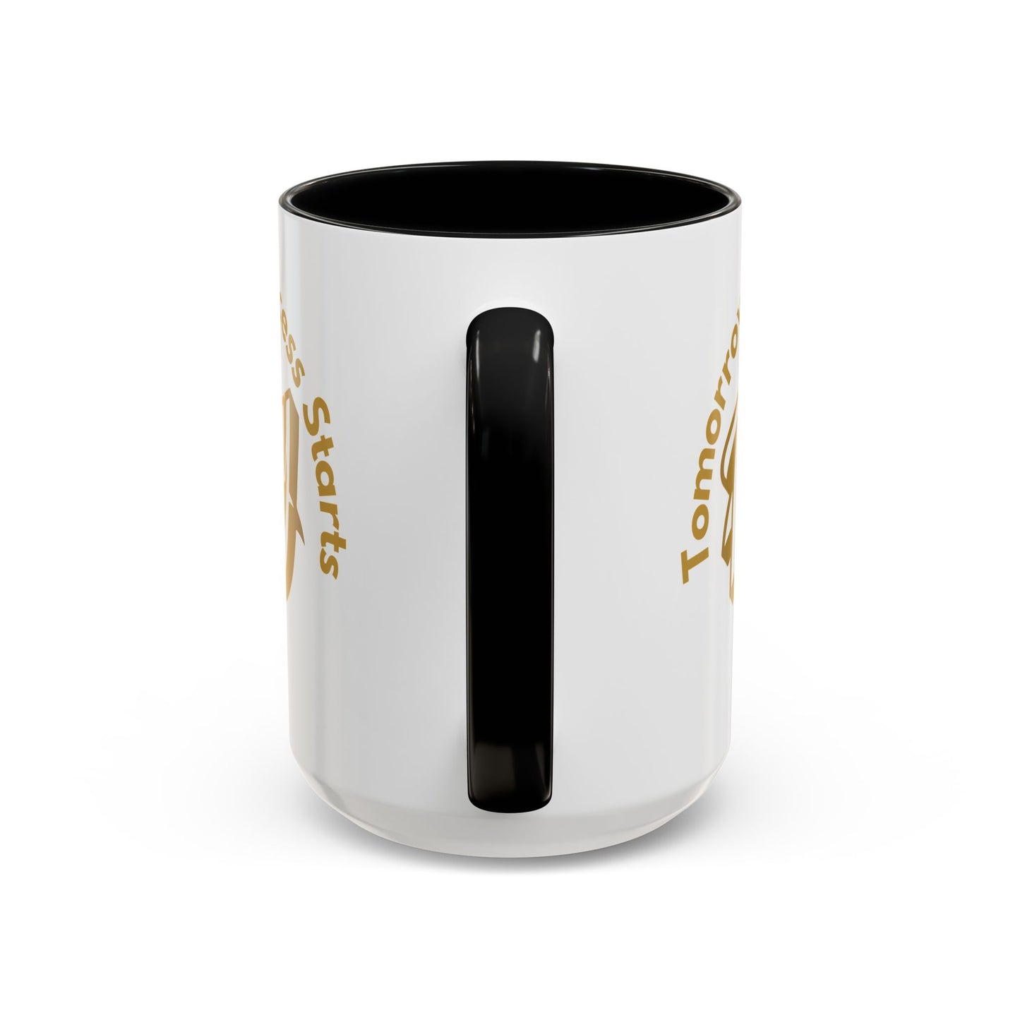 Inspirational Accent Coffee Mug - "Tomorrow's Success Starts Today" - Motivational Gift for Coffee Lovers Gym Motivation Mug