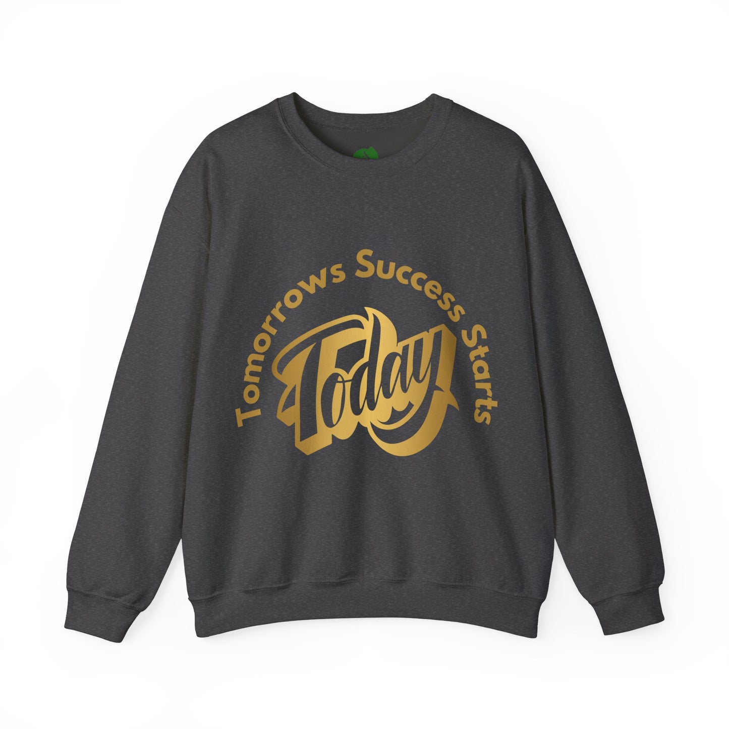 Inspirational Crewneck Sweatshirt - 'Tomorrow's Success Starts Today' Gym Motivation Sweat Shirt