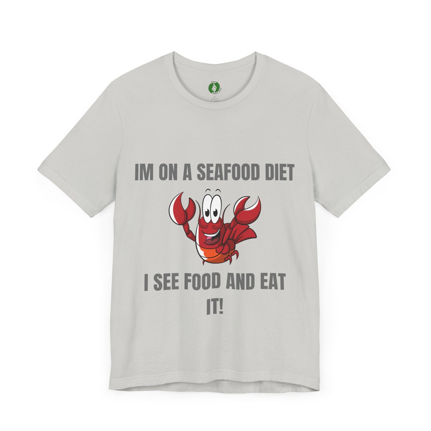 Funny Seafood Diet T-Shirt – Unisex Jersey Tee with Lobster Graphic Humour Joke Clothing