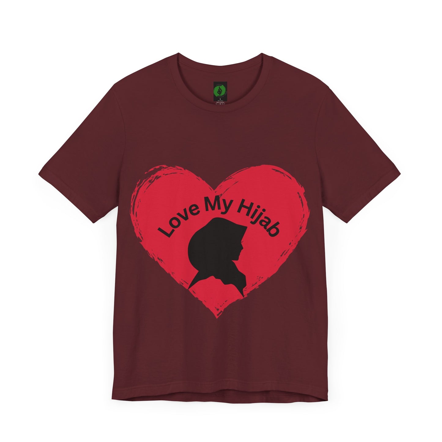 Love My Hijab Unisex Tee - Heart Design, Perfect for Everyday Wear Islamic Women Clothing