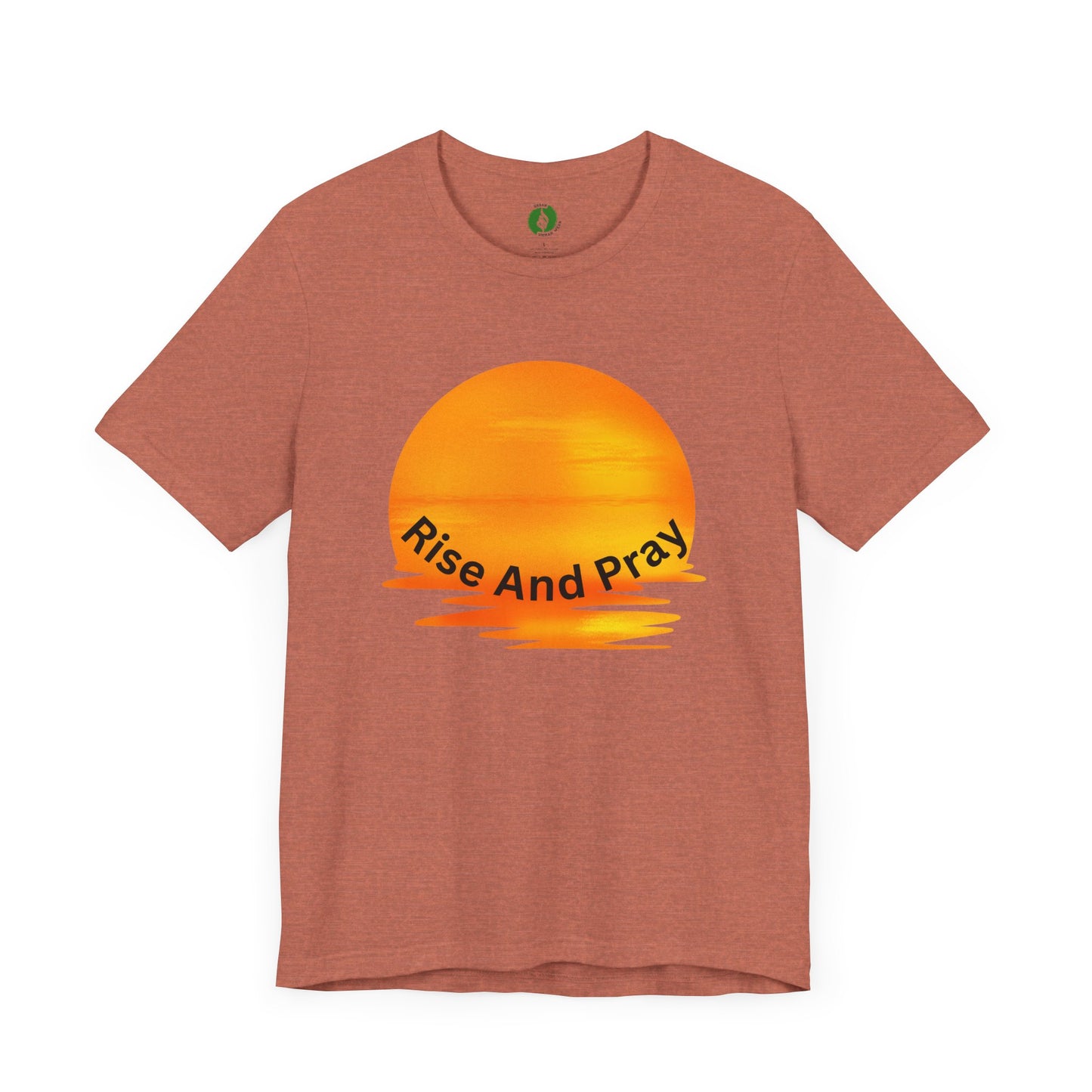 Sunrise 'Rise And Pray' Unisex Tee - Inspirational Short Sleeve Shirt Muslim Street Wear