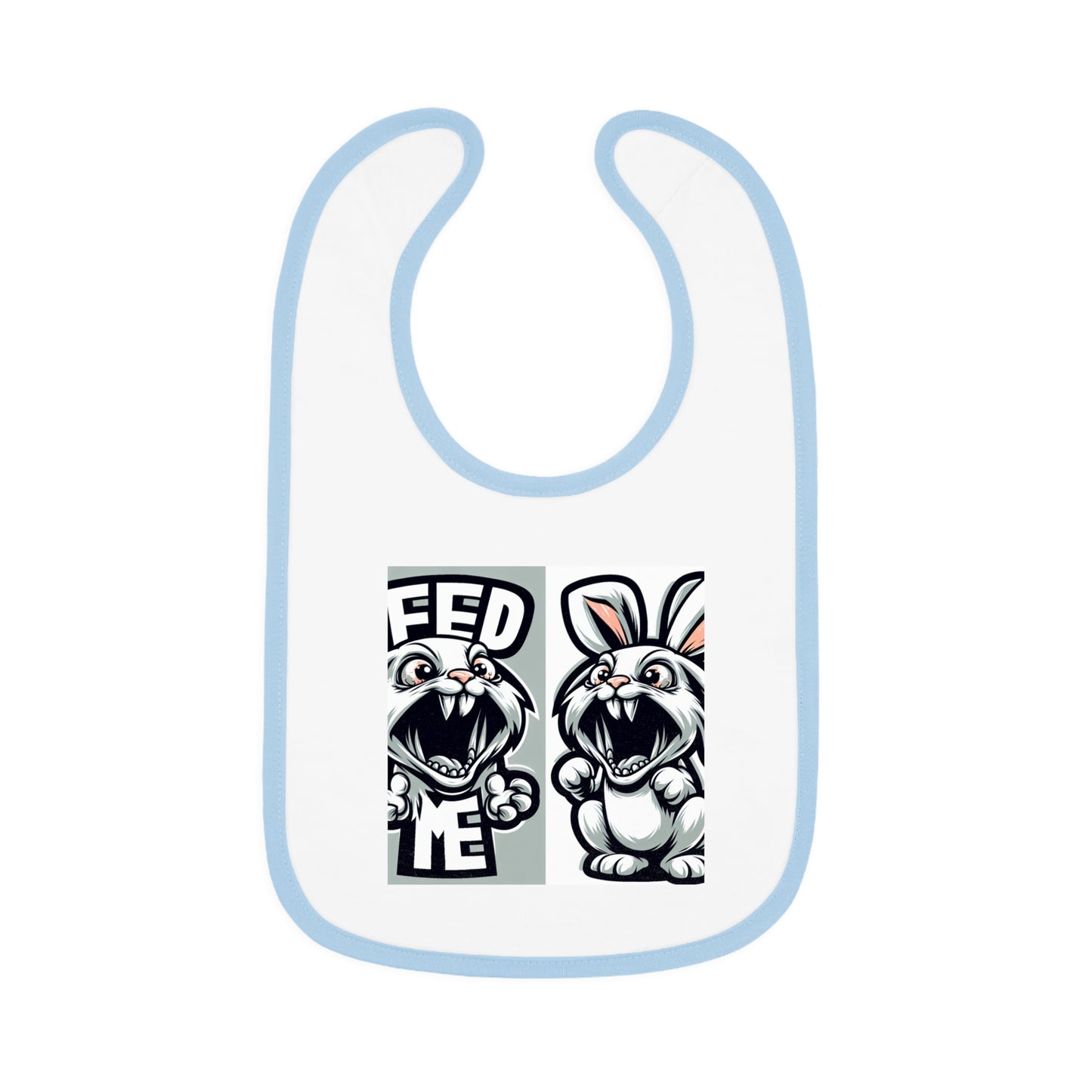 Funny Baby Bib - 'Feed Me' Rabbit Design Islamic Clothing