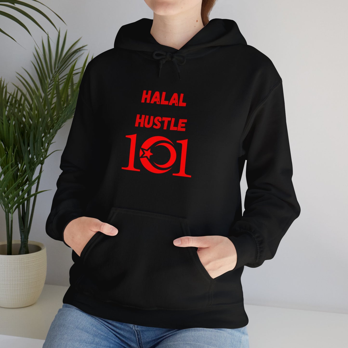 Halal Hustle 101 Unisex Hoodie - Motivational Streetwear for Everyday Inspiration Muslim Gym Clothing Hoodie