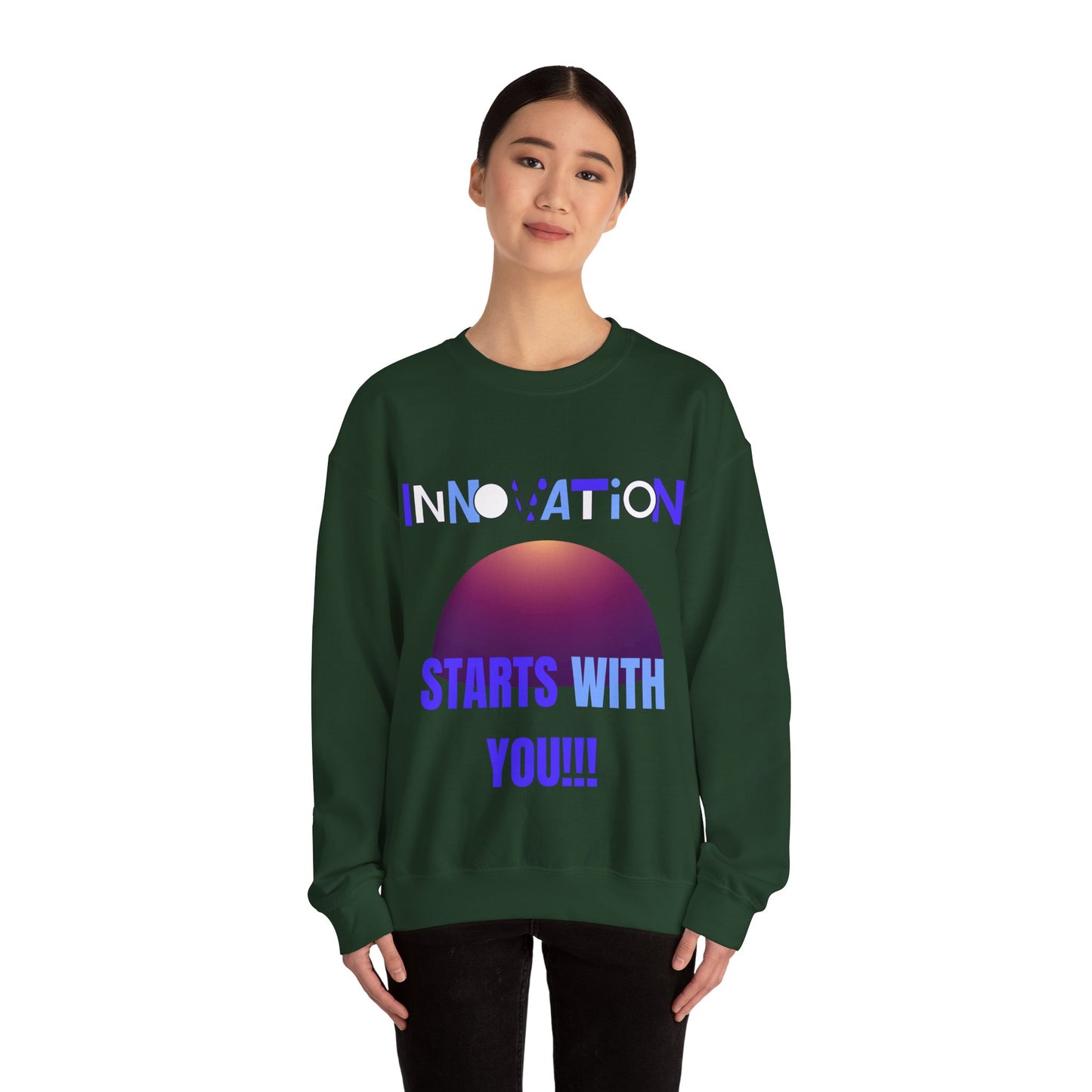 Innovation Starts With You Unisex Crewneck Sweatshirt Gym Clothing Sweat Shirt
