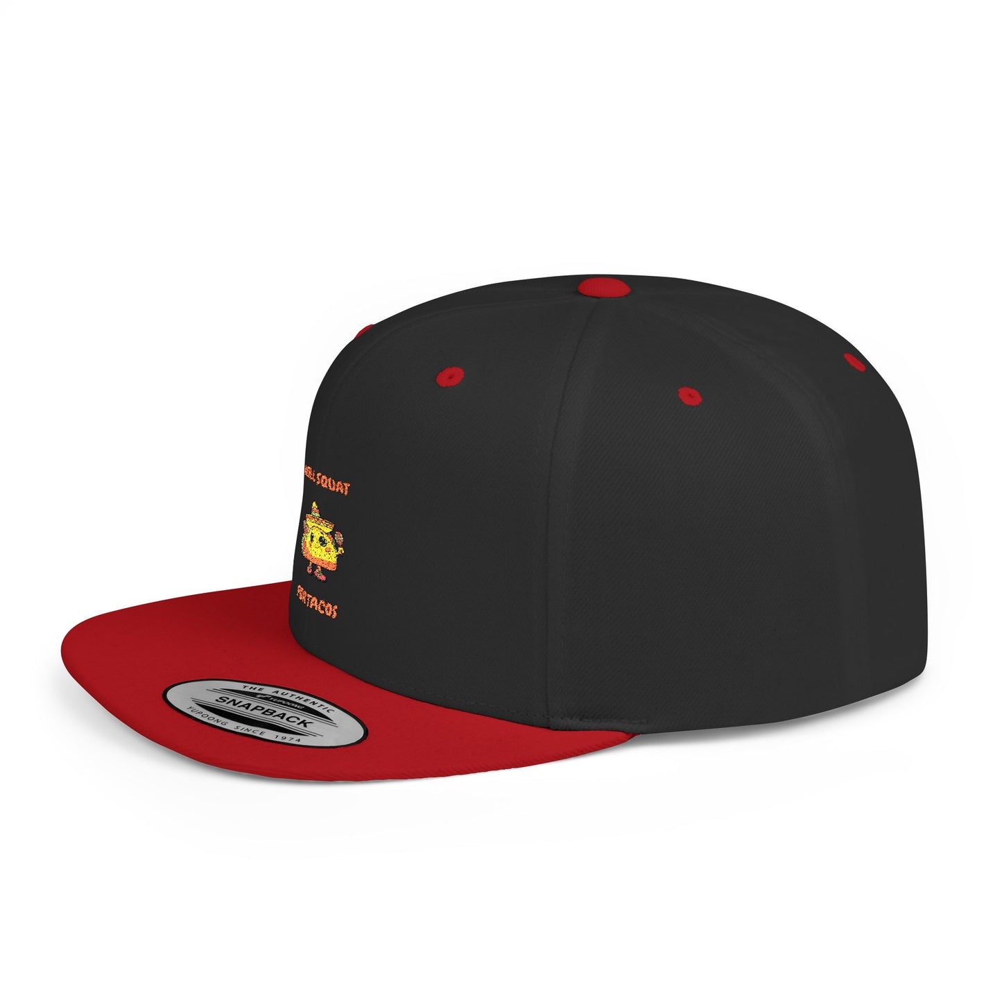Funny Gym Snapback Hat - 'Will Squat for Tacos' Humour Joke Gym Cap