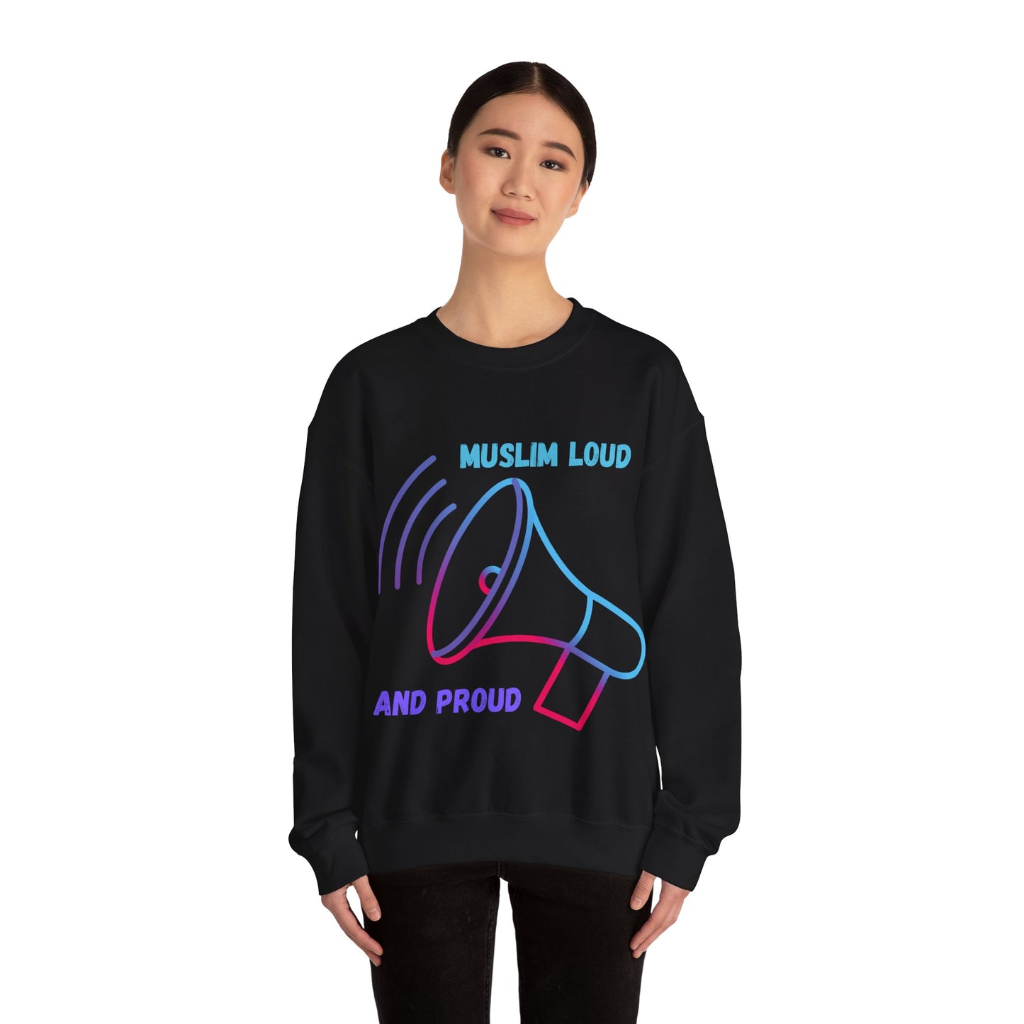 Muslim Loud and Proud Sweatshirt - Unisex Heavy Blend™ Crewneck Islamic Streetwear Fashion