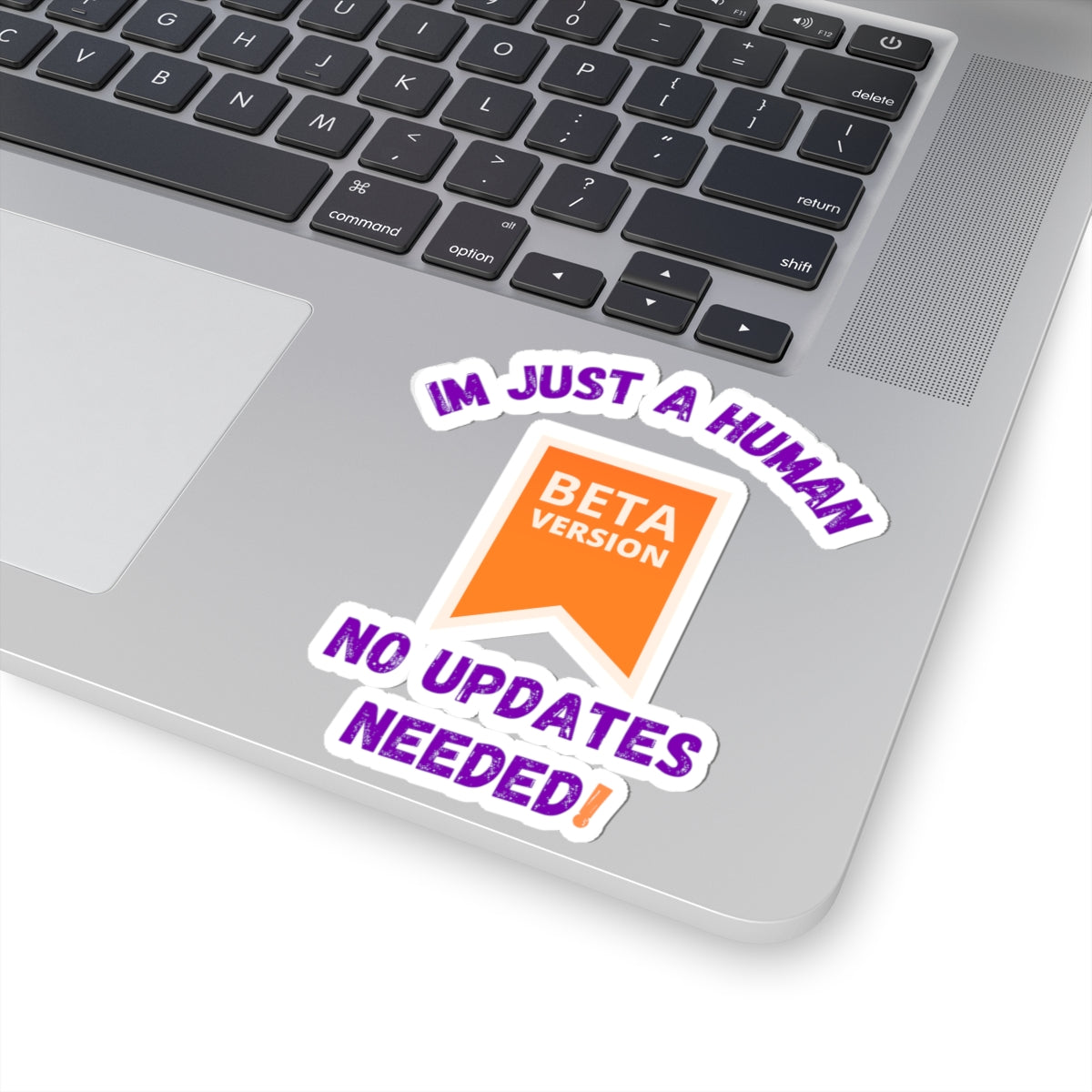Beta Version Human Kiss-Cut Stickers - No Updates Needed - Fun Laptop Décor Funny Humour Stickers