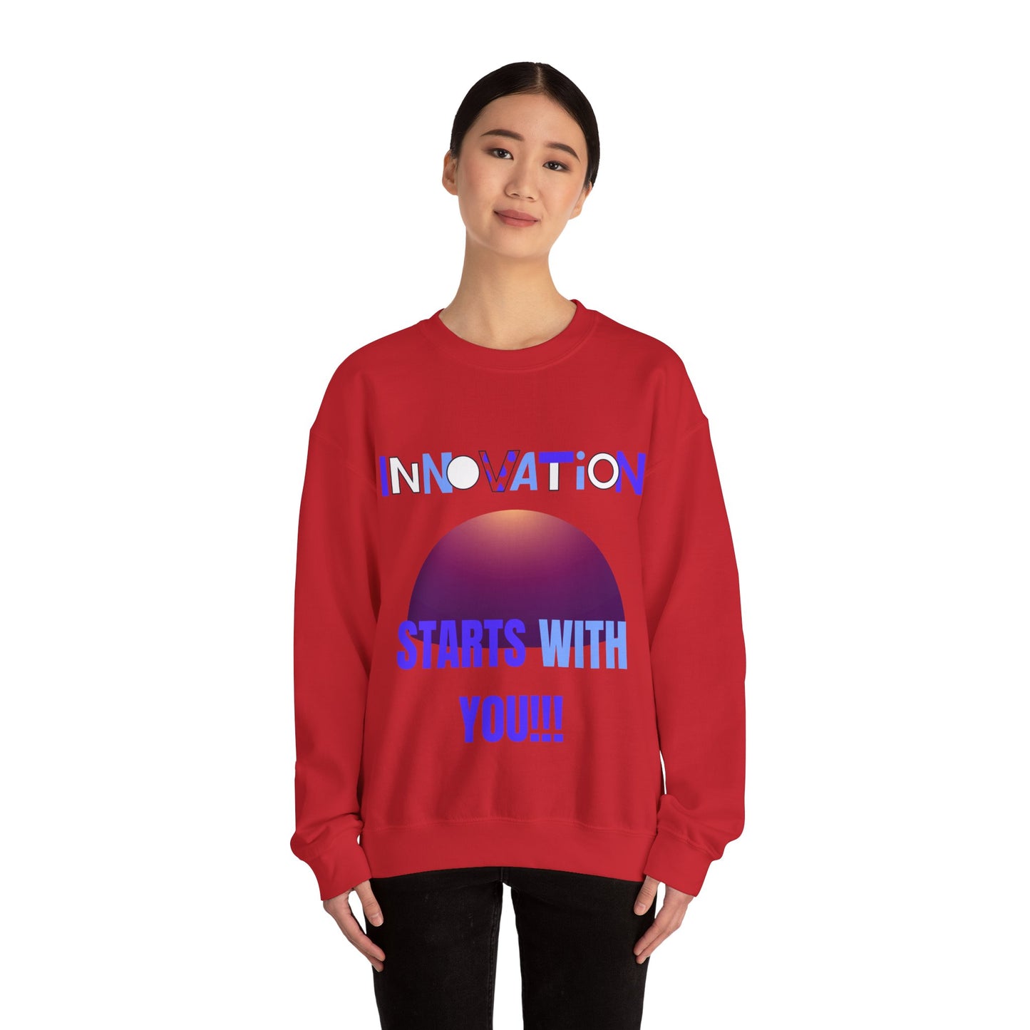 Innovation Starts With You Unisex Crewneck Sweatshirt Gym Clothing Sweat Shirt