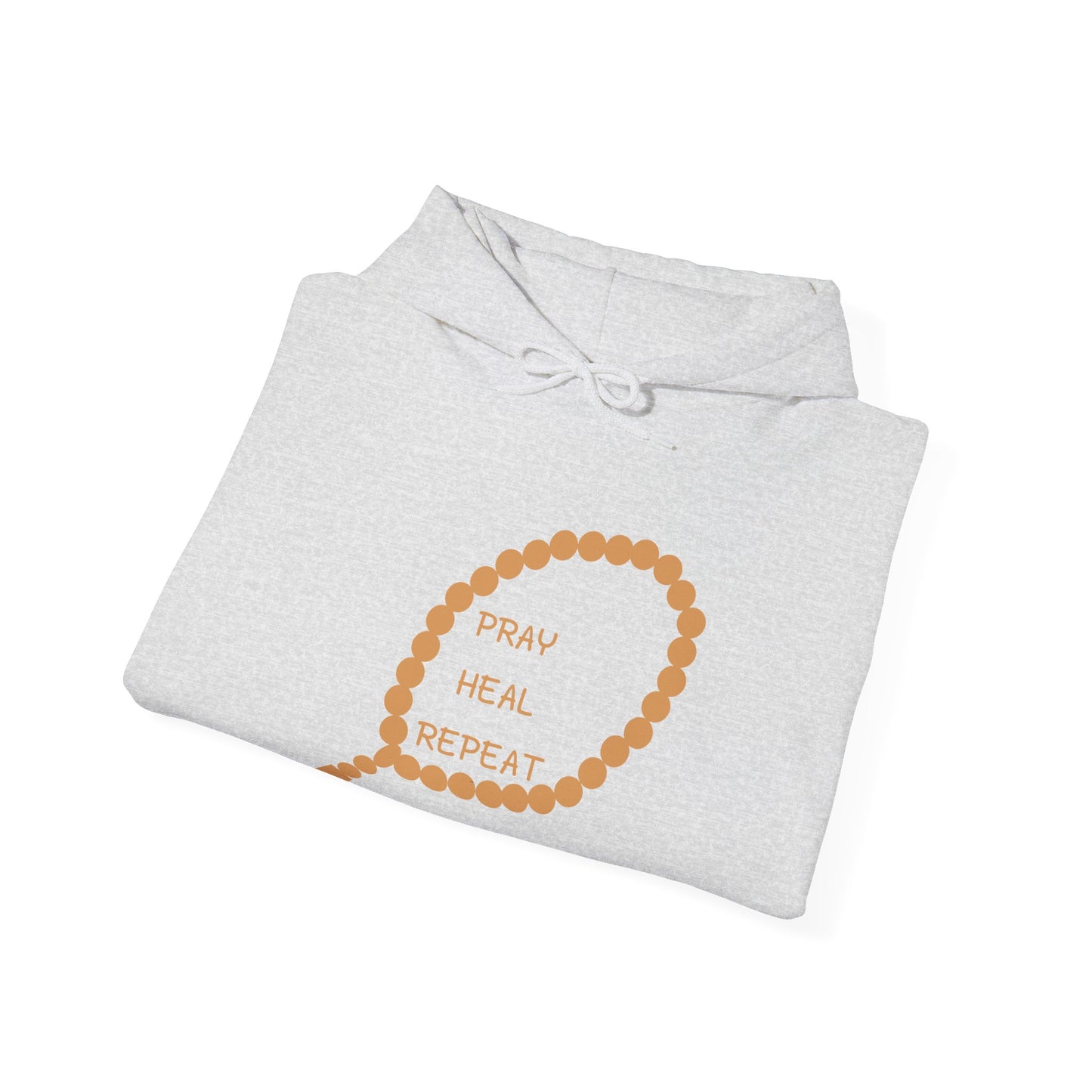 Pray Heal Repeat Hoodie - Unisex Heavy Blend Sweatshirt for Mindfulness and Spiritual Growth Islamic Street Fashion