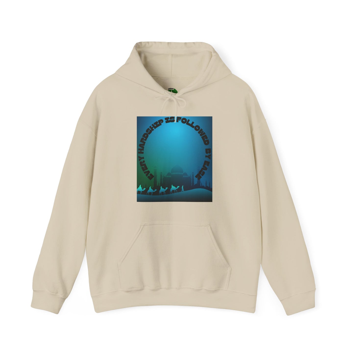Chill Vibes Unisex Heavy Blend™ Hoodie - "Happiness is Followed by Peace" Design Muslim Clothing Fashion