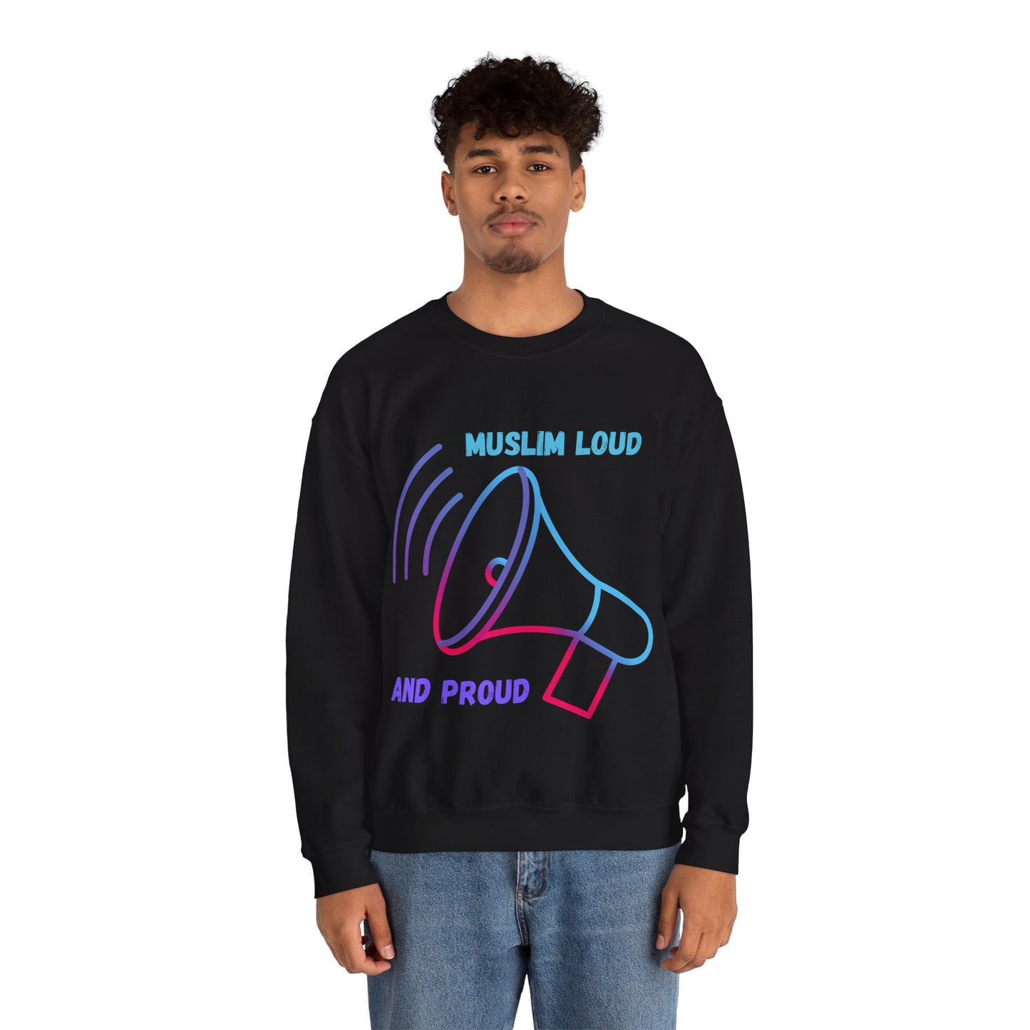 Muslim Loud and Proud Sweatshirt - Unisex Heavy Blend™ Crewneck Islamic Streetwear Fashion