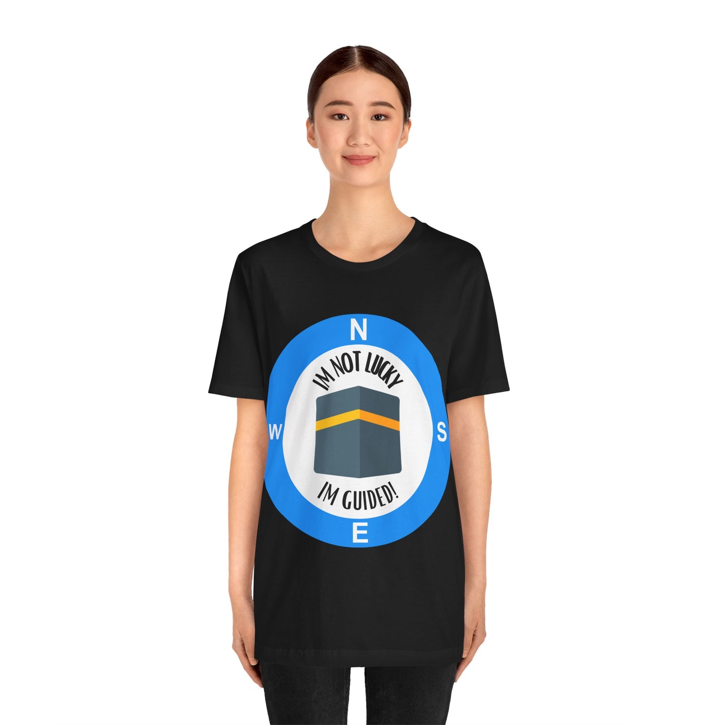 Guided Journey Unisex Jersey Tee - Inspirational Compass Design Halal Fashion T Shirt