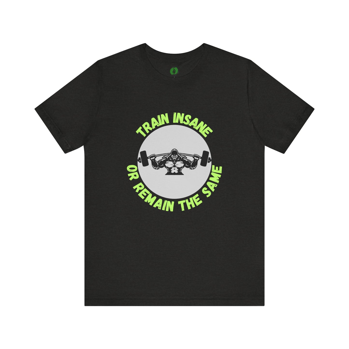 Motivational Fitness Tee - 'Train Insane or Remain the Same' Unisex Jersey Short Sleeve Humour Joke Clothing