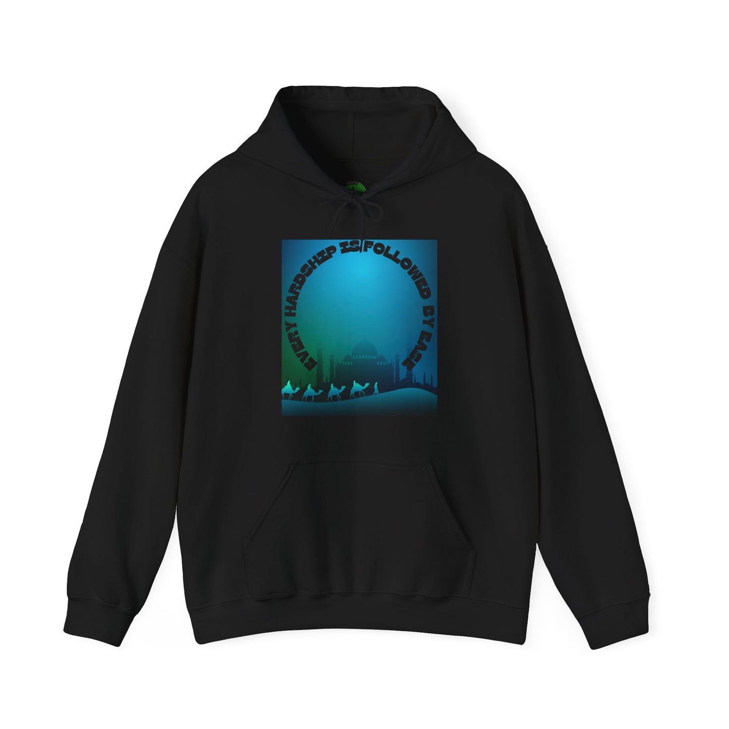 Chill Vibes Unisex Heavy Blend™ Hoodie - "Happiness is Followed by Peace" Design Muslim Clothing Fashion
