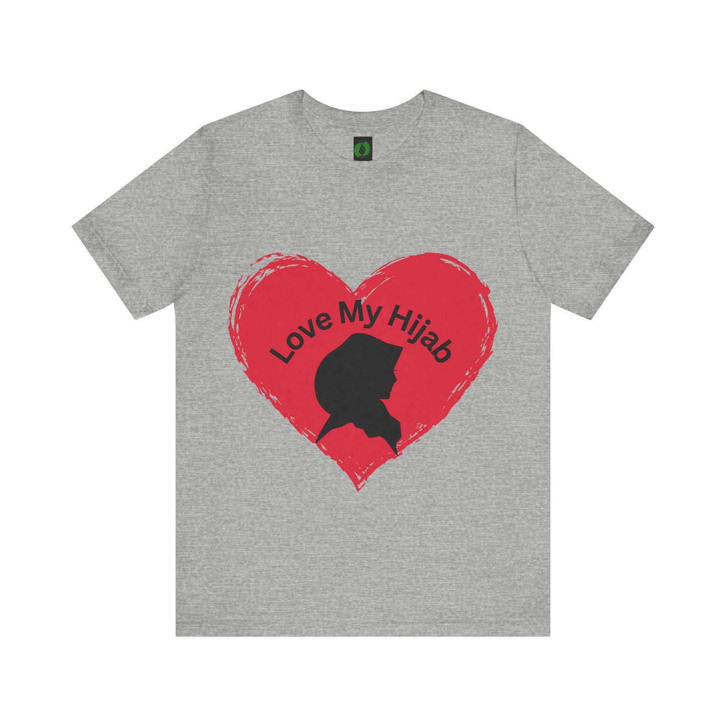 Love My Hijab Unisex Tee - Heart Design, Perfect for Everyday Wear Islamic Women Clothing