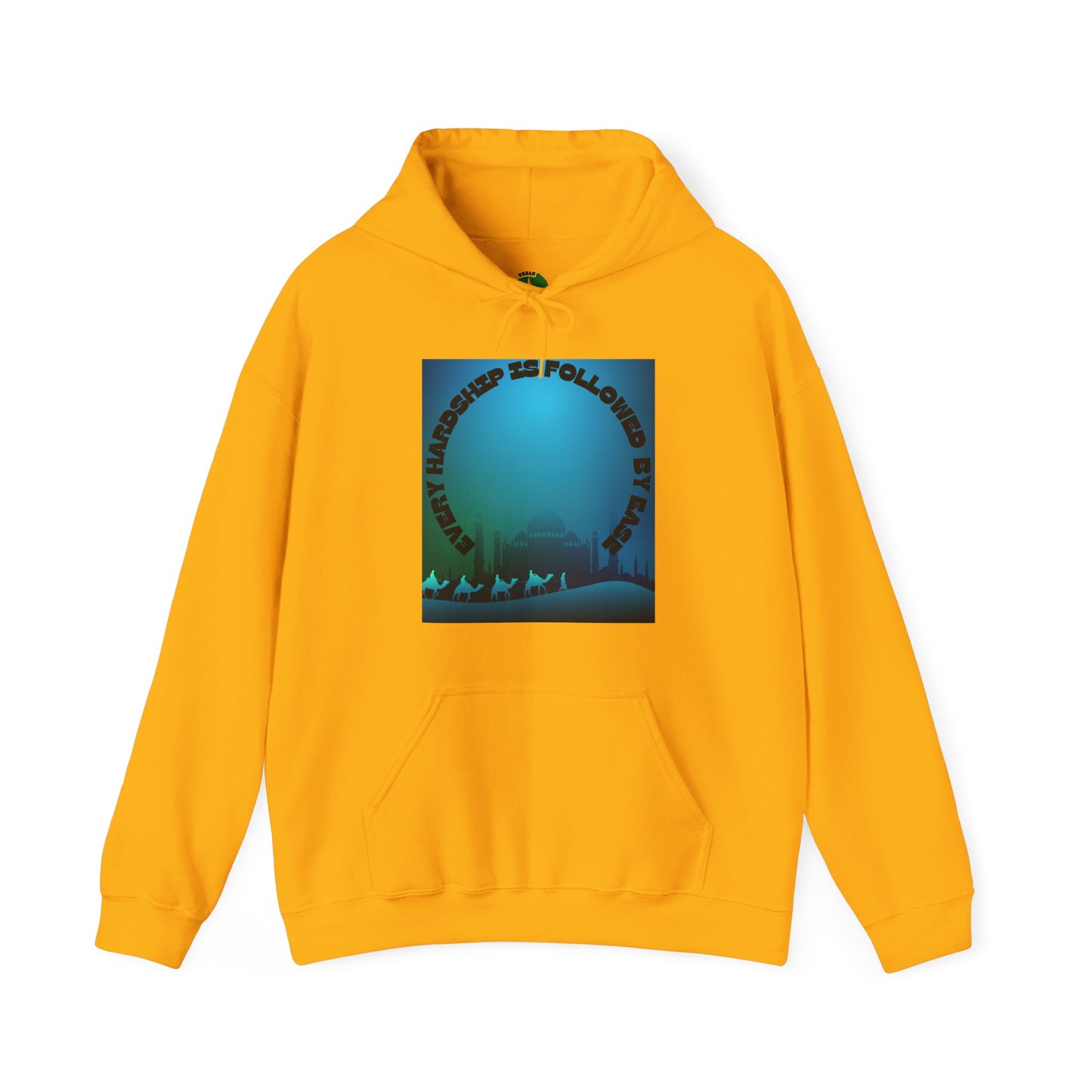 Chill Vibes Unisex Heavy Blend™ Hoodie - "Happiness is Followed by Peace" Design Muslim Clothing Fashion