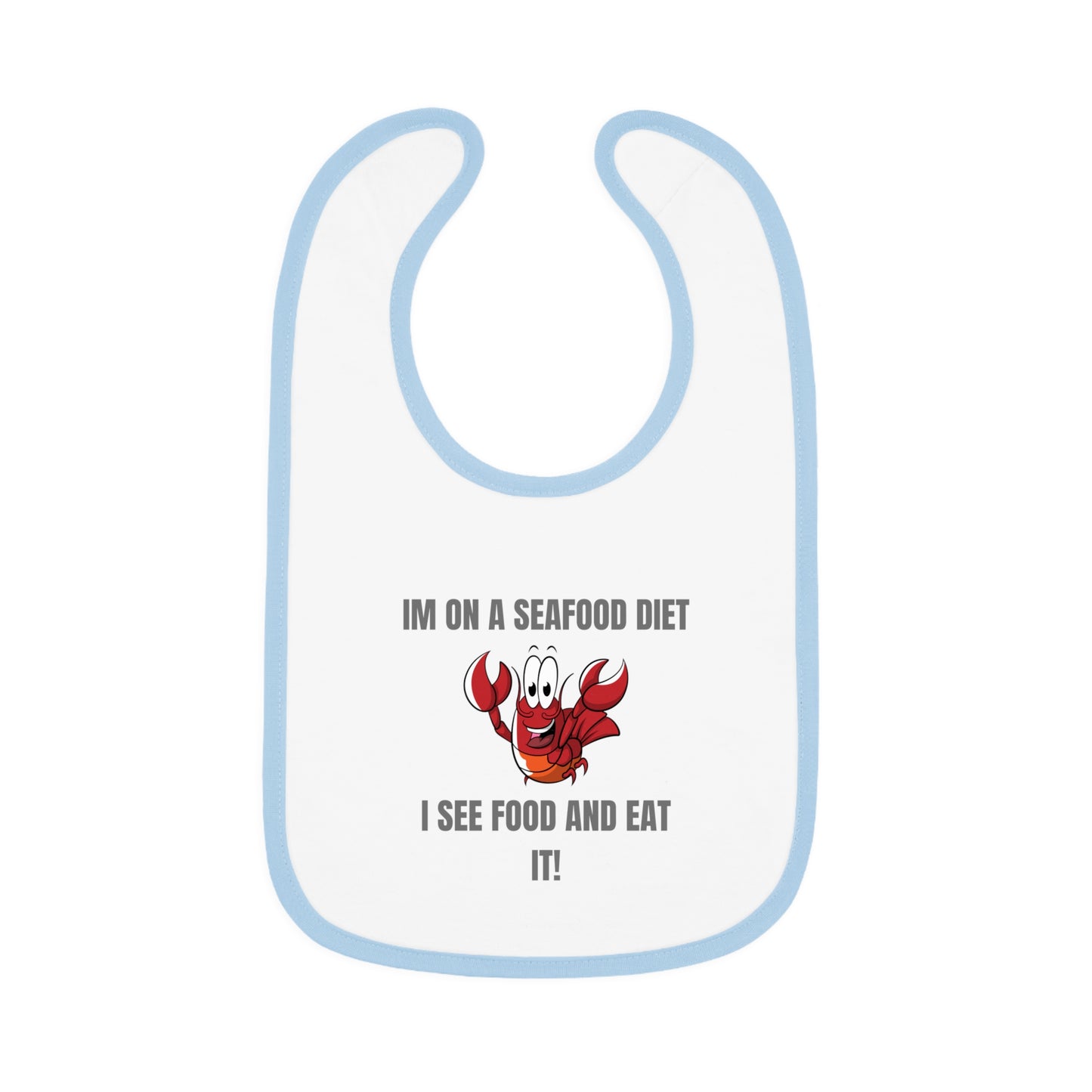 Funny Seafood Diet Baby Bib - Perfect Gift for Baby Showers & Holidays Humour Joke Clothing