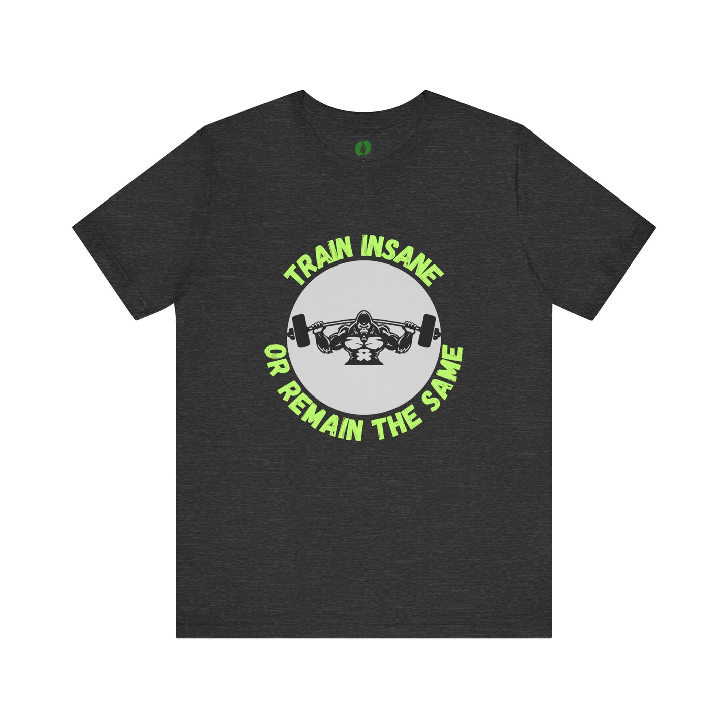 Motivational Fitness Tee - 'Train Insane or Remain the Same' Unisex Jersey Short Sleeve Humour Joke Clothing