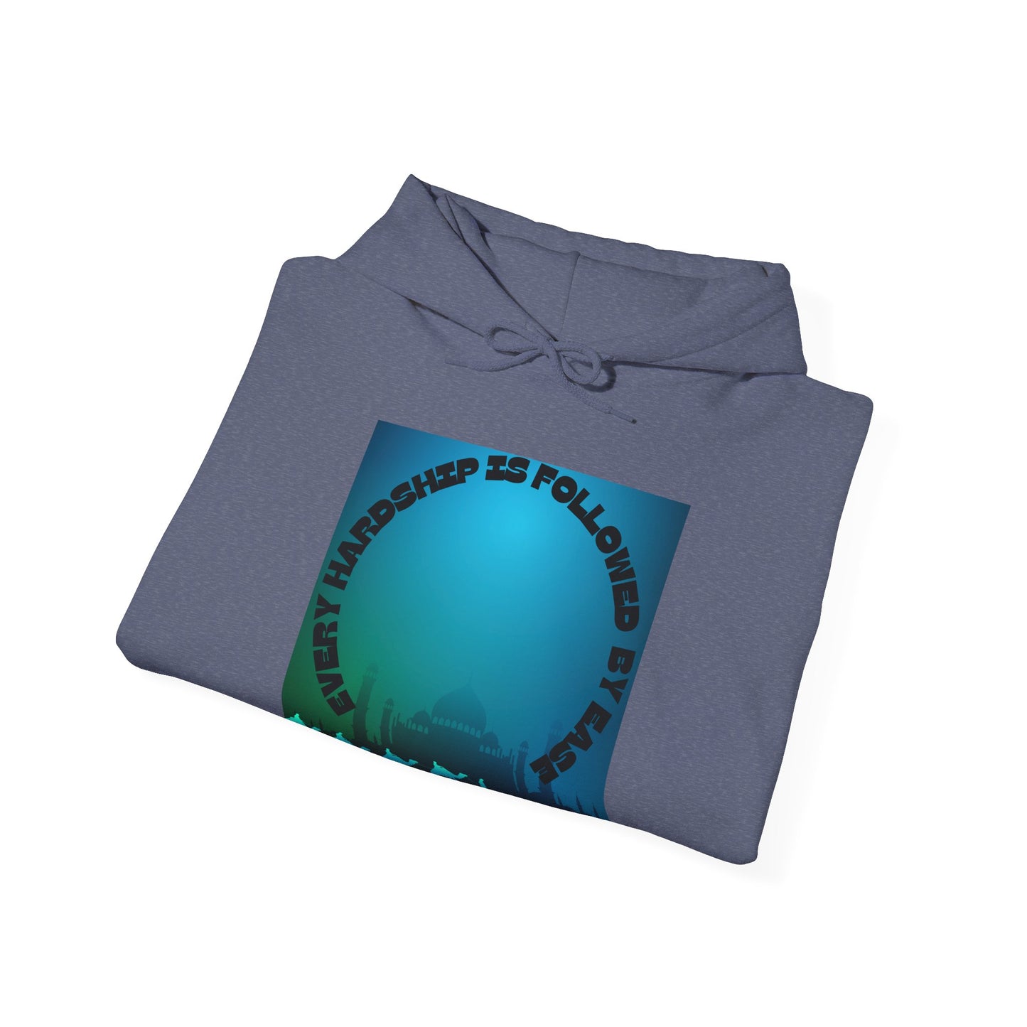 Chill Vibes Unisex Heavy Blend™ Hoodie - "Happiness is Followed by Peace" Design Muslim Clothing Fashion